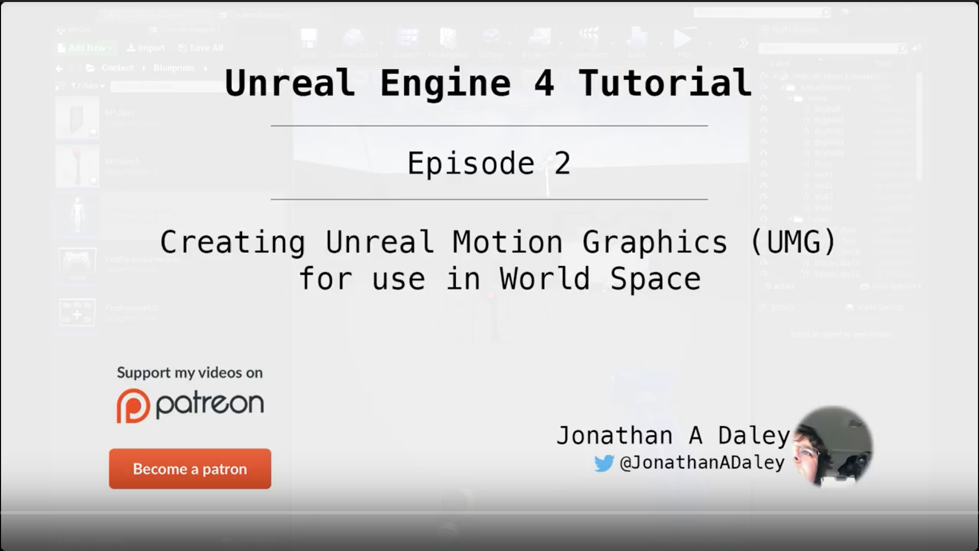 Unreal Engine 4 Tutorial - Ep2 - Creating Unreal Motion Graphics (UMG) for use in World Space