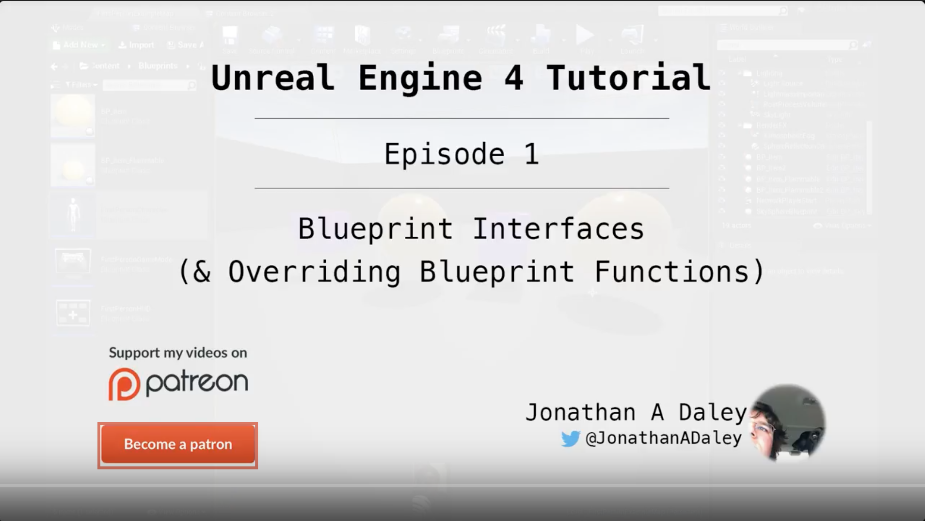 Unreal Engine 4 Tutorial - Ep1 - Blueprint Interfaces (& Overriding Blueprint Functions)