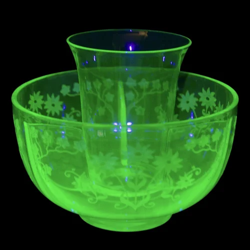 Y1505-5 ヴィンテージ フリント アルバニー ワセリンガラス 花瓶 Vintage Glass — The Butterfly Babe