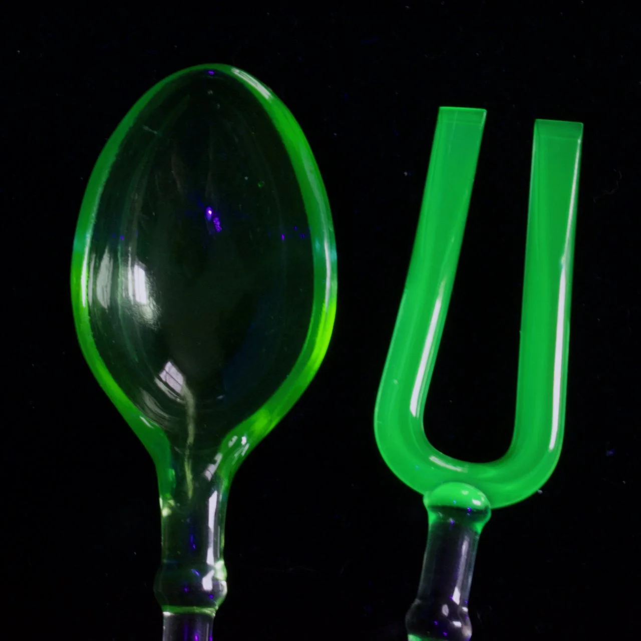 UV Reactive Uranium Glass Serving Utensils — The Butterfly Babe