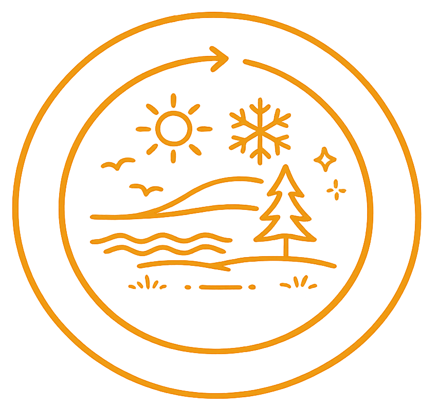 Open year-round icon representing four-season recreation and year-round stays at Monkey Island Resort on Grand Lake.