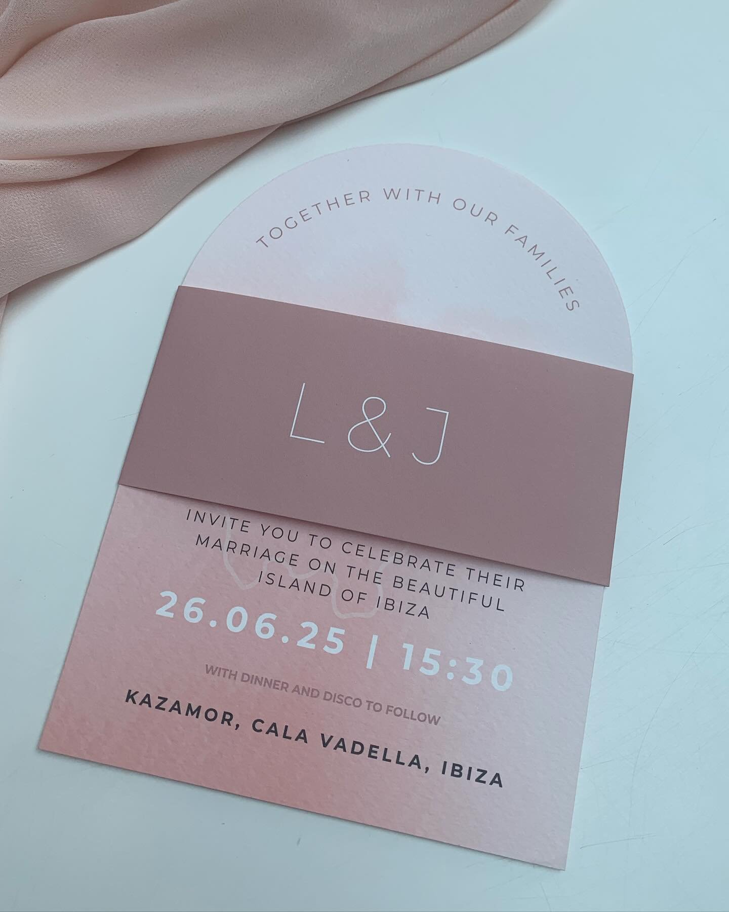 Follow the call of the disco ball 🪩

Ibiza dreaming for L&amp;J and the final piece of their before the day stationery. A gorgeous, soft muted palette for these invitations. All the details you need for a destination wedding added to the information