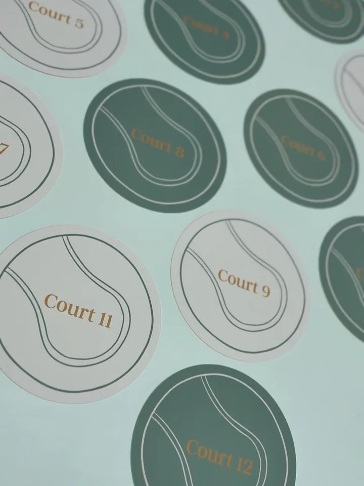 🎾 new balls please!

Happy July folks, as Wimbledon kicks off, a look back at last months wedding for the gorgeous Jennifer &amp; Lewis. 

Wimbledon themed table plan and bespoke table names. All tying in with the colour scheme of the invites and de
