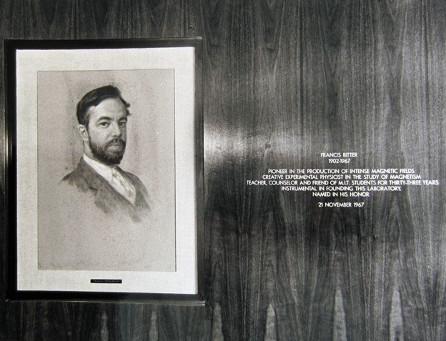 Fig. 1. Plaque commemorating Francis Bitter at MIT's Magnet Laboratory. Source: Author