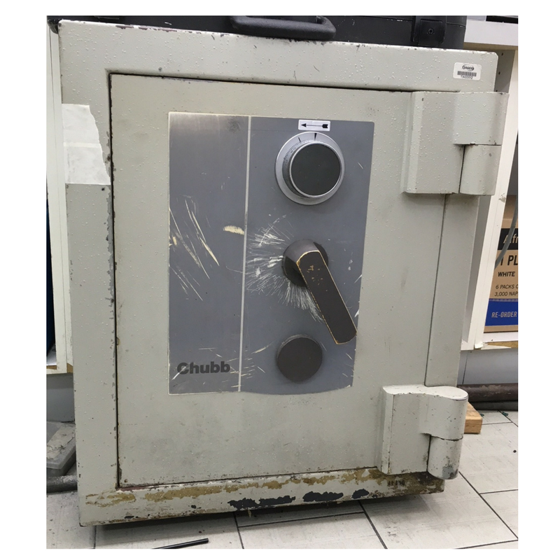 Chubb safe combination lock.