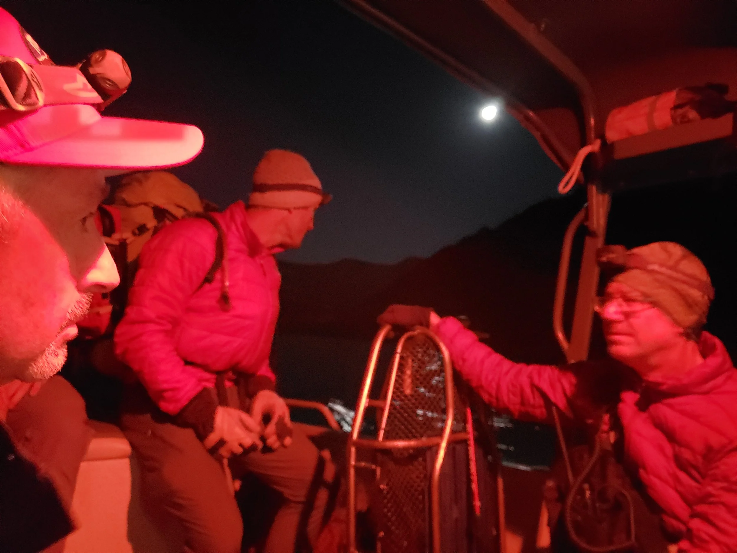 On the boat ride across Saddlebag Lake inbound to our subject. Image by B. Beck