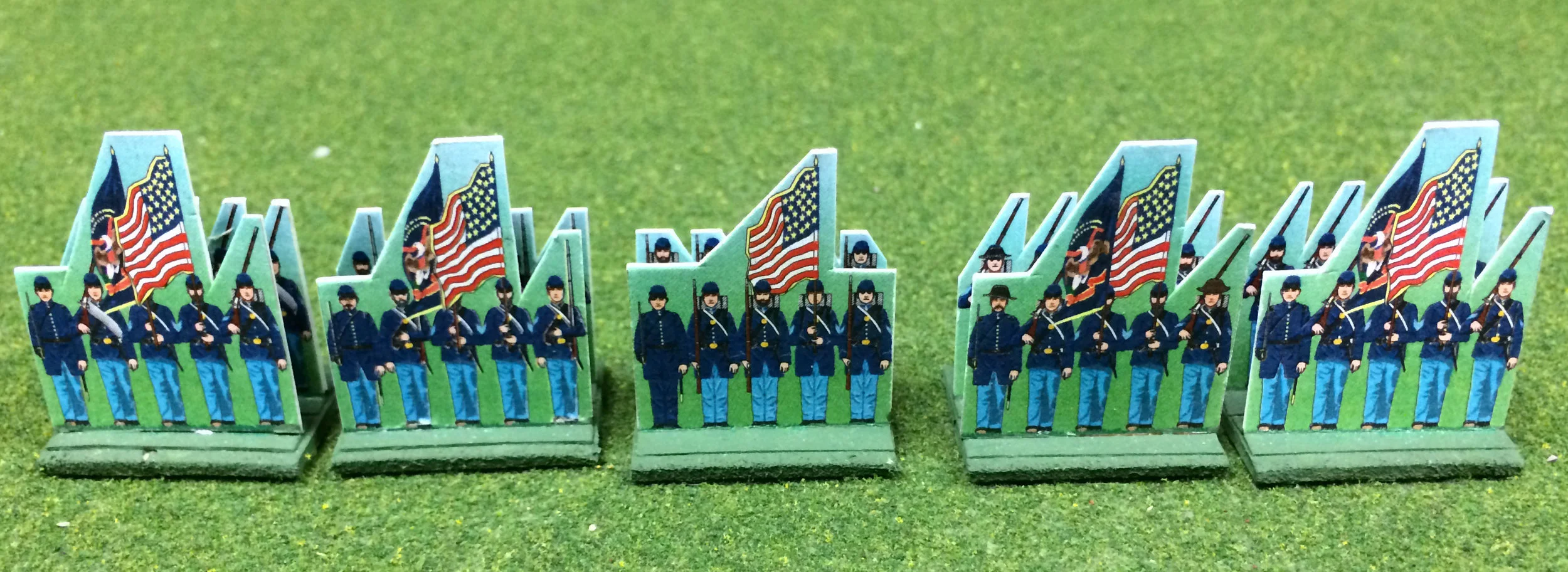 15mm Union Infantry Command Stands