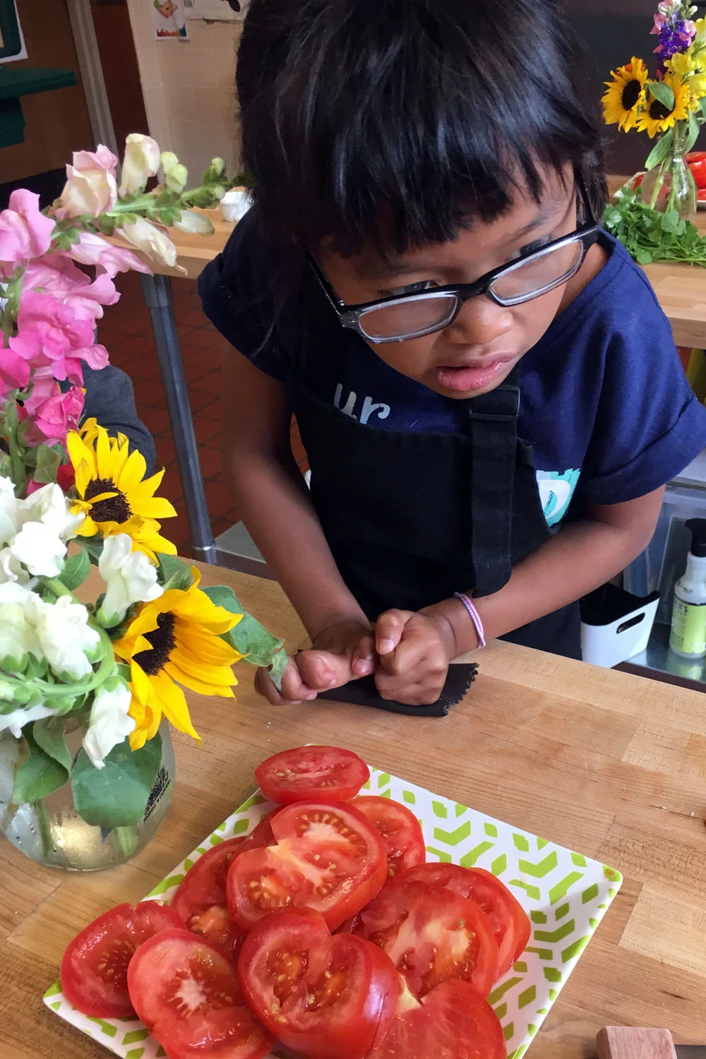 Using the garlic peeler requires a significant amount of force for a kid!