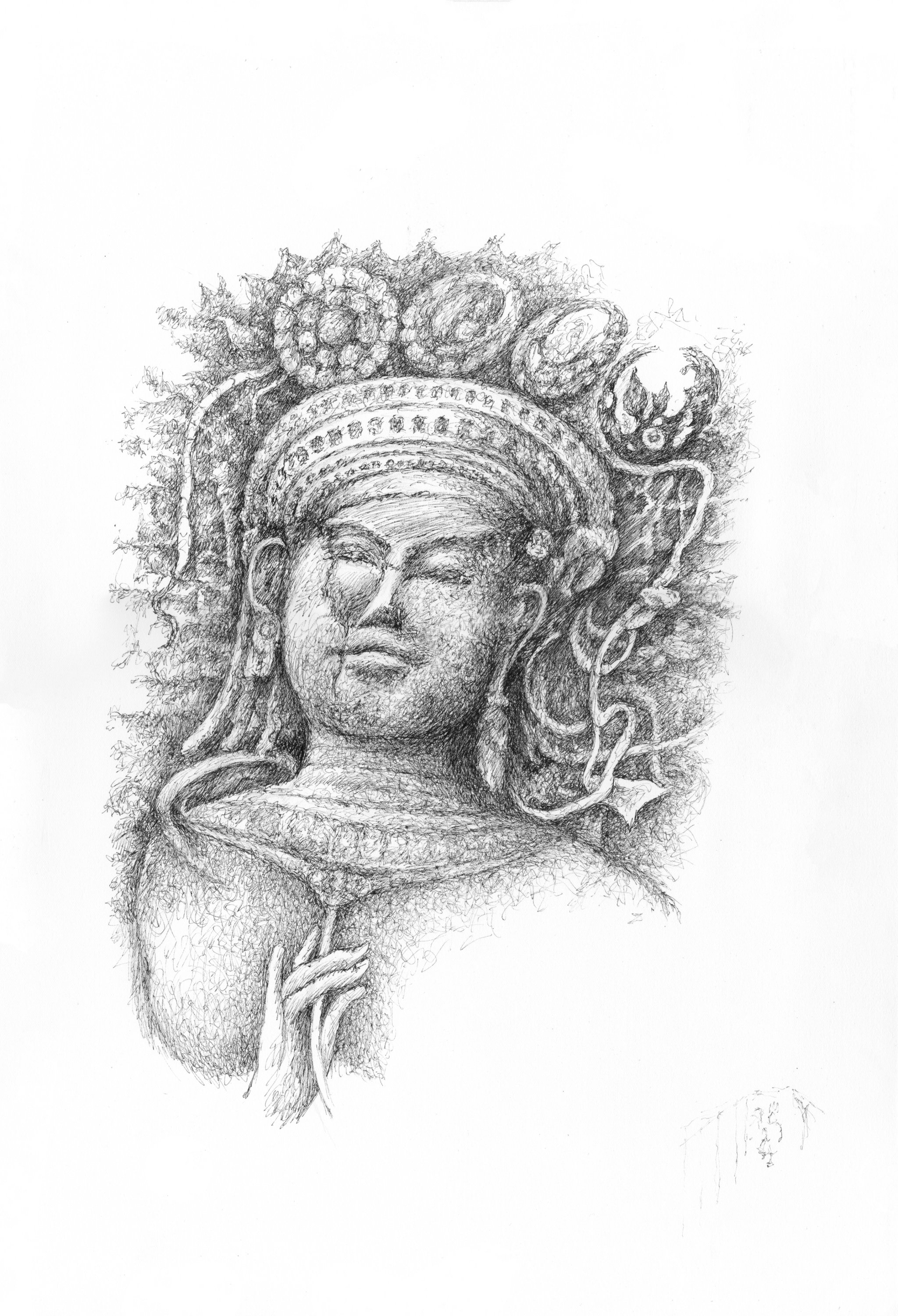 Historical Apsara Sketch