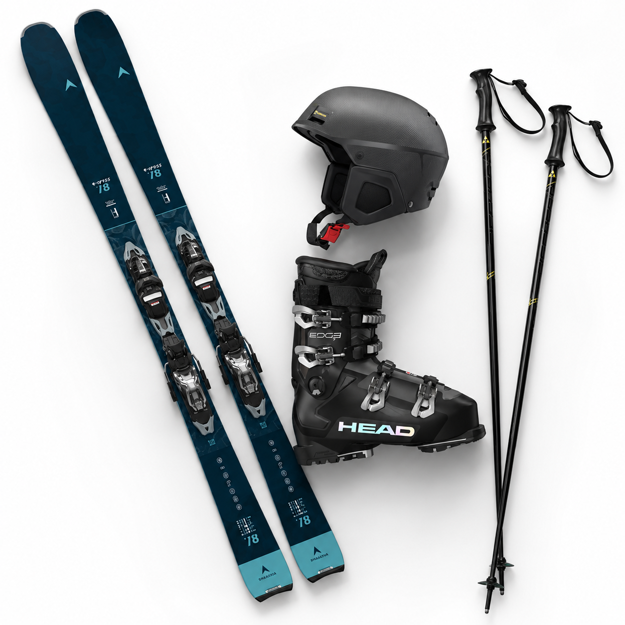 Skis, Boots and Poles