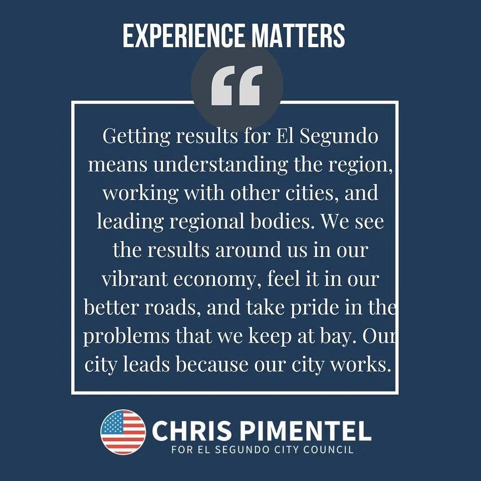 Getting results for smaller cities means understanding the region, working with other cities, and leading regional bodies.  Chris leads our region's transportation committee that controls more than a billion dollars of funding.  He represents us in 2