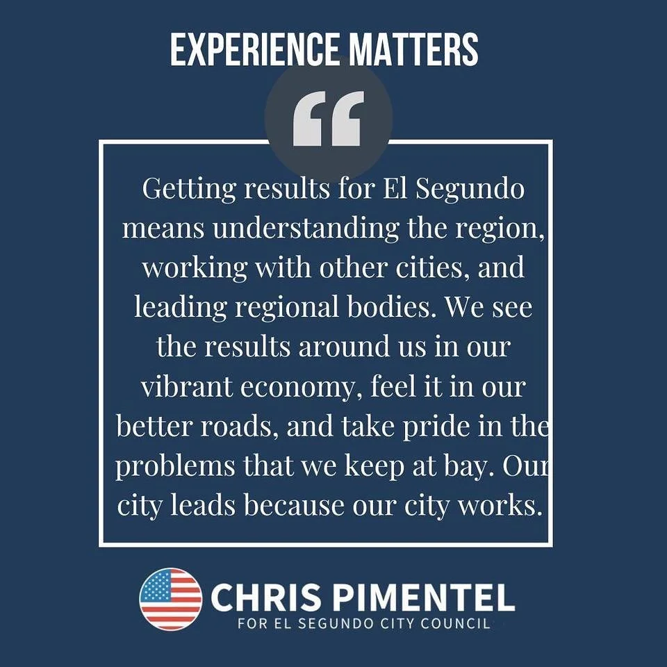 Getting results for smaller cities means understanding the region, working with other cities, and leading regional bodies.  Chris leads our region's transportation committee that controls more than a billion dollars of funding.  He represents us in 2