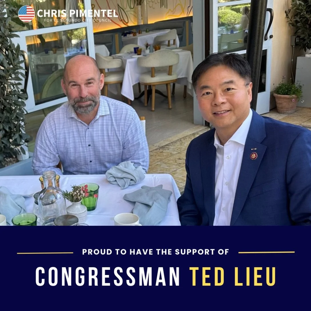 I&rsquo;m honored to have the endorsement of Congressman Ted Lieu, a respected, solutions-oriented Democratic leader representing our community.

Building relationships at every level of government, from our neighboring cities to Los Angeles County, 