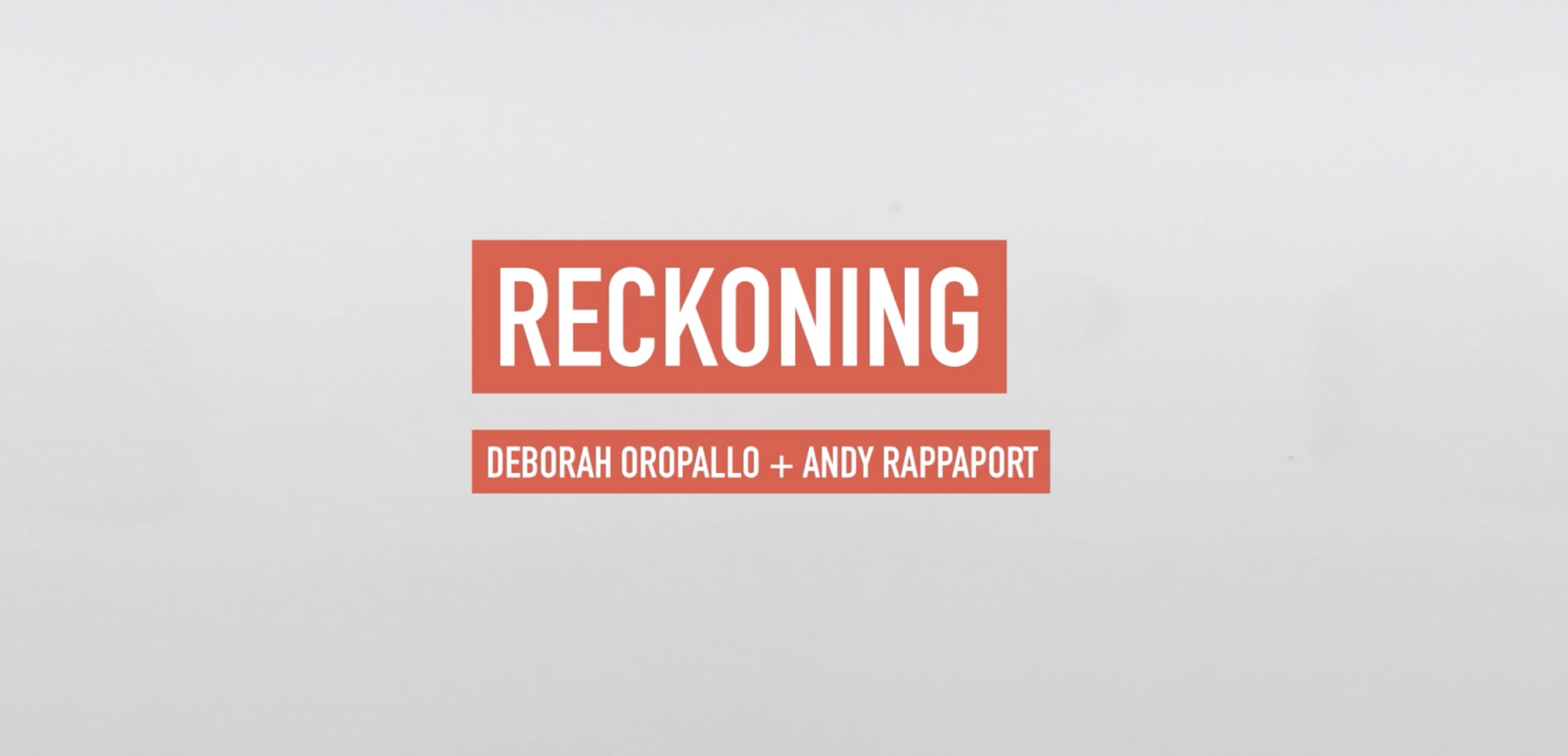 Reckoning: Deborah Oropallo + Andy Rappaport Installation Video