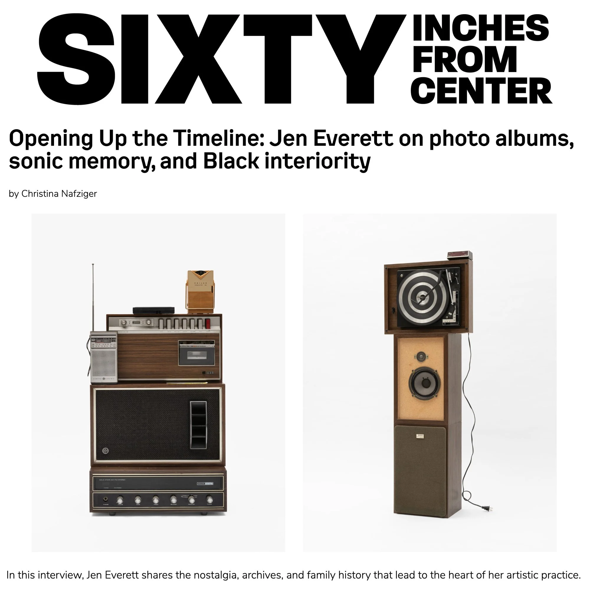 Opening Up the Timeline: Jen Everett on photo albums, sonic memory, and Black interiority