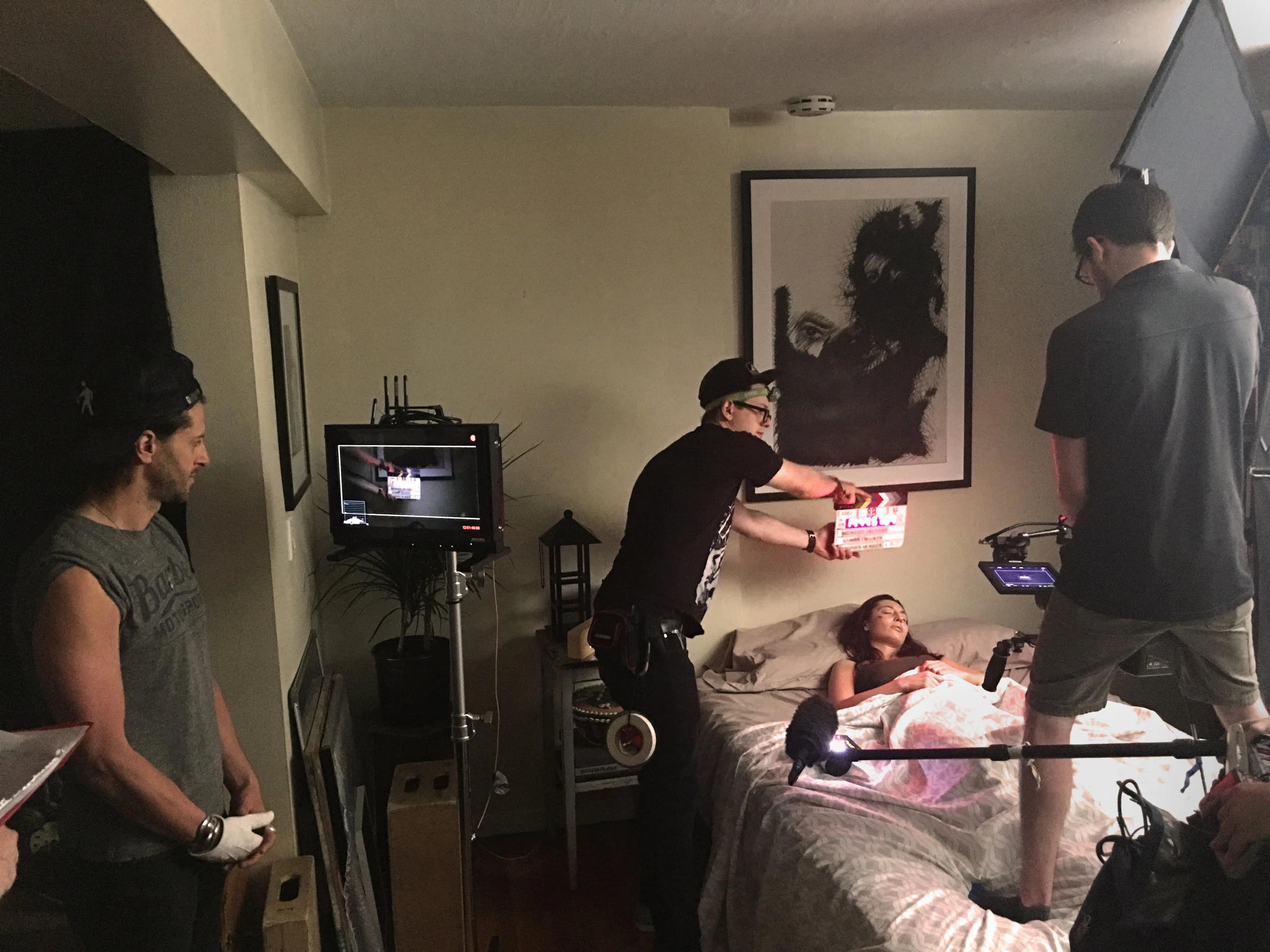 DP Stephen Mcbride does what it takes to get the shot. 