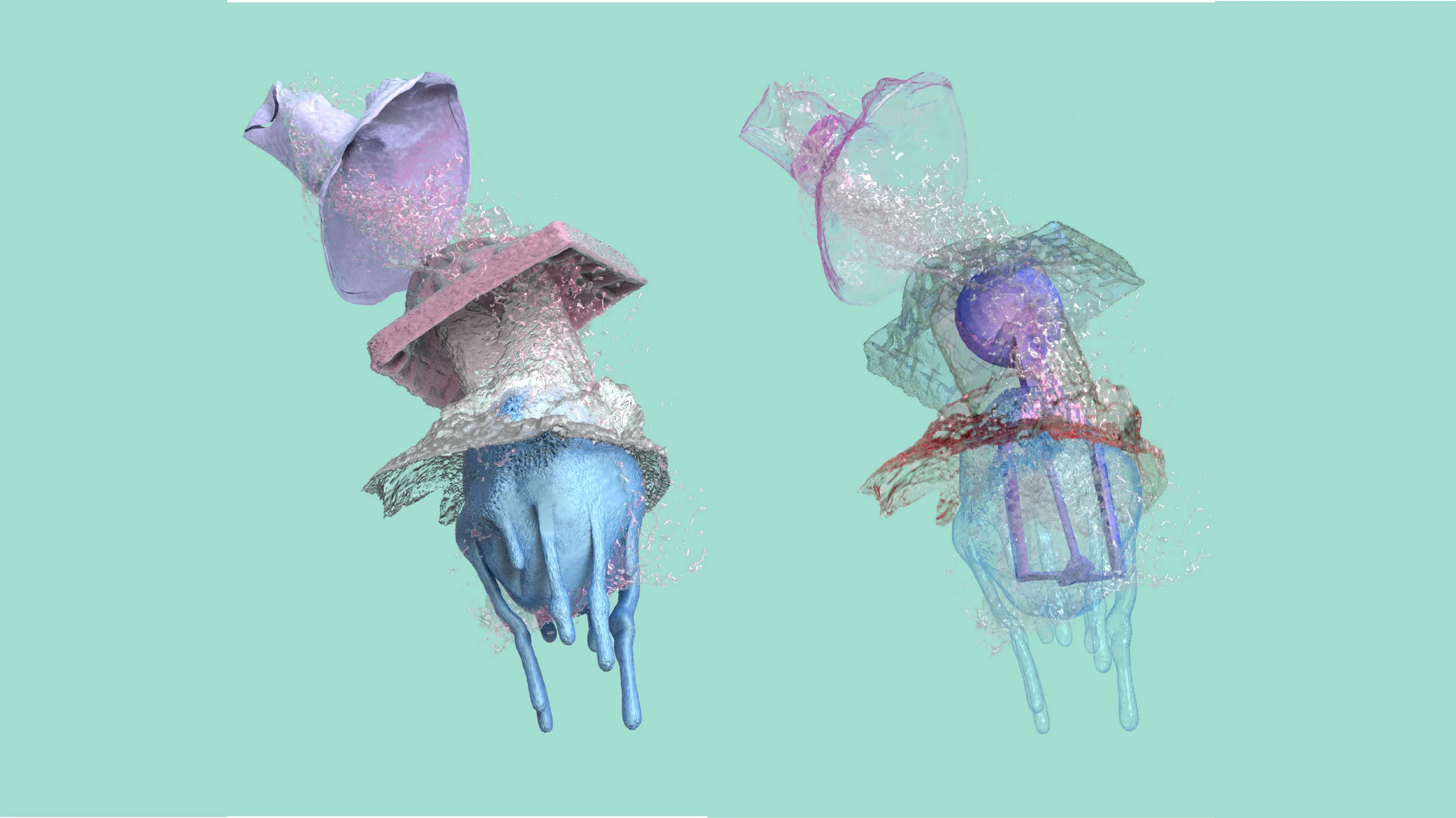All the objects involved in the composites are reconstruction of an 360 augmented reality photogrammetry capture. We went to an Ice cream shop for collecting the objects. How fun.