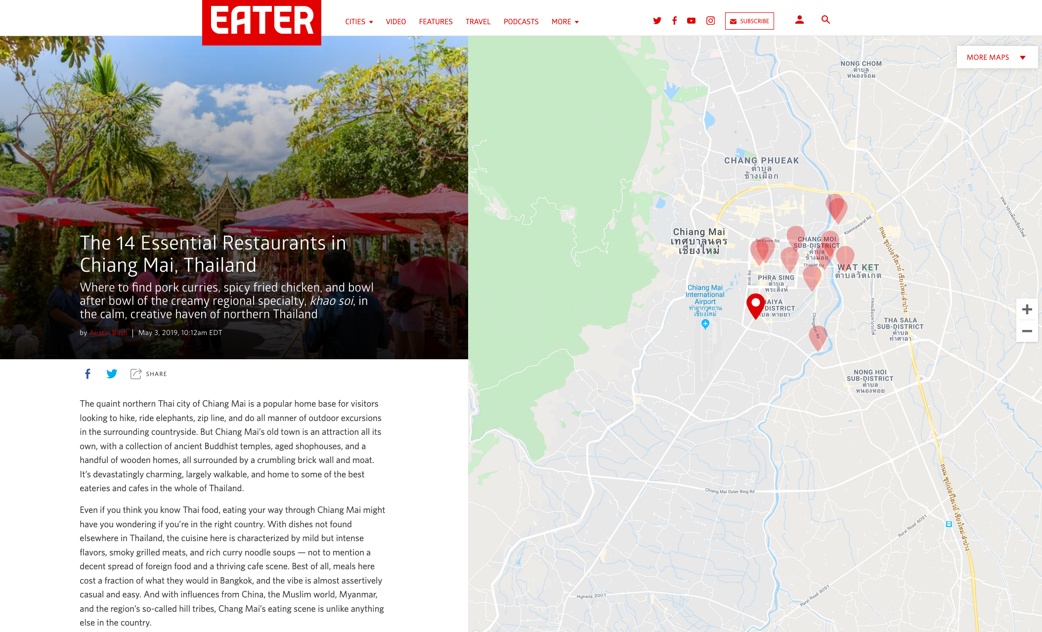  Text: “ The 14 Essential Restaurants in Chiang Mai, Thailand ,” Eater 
