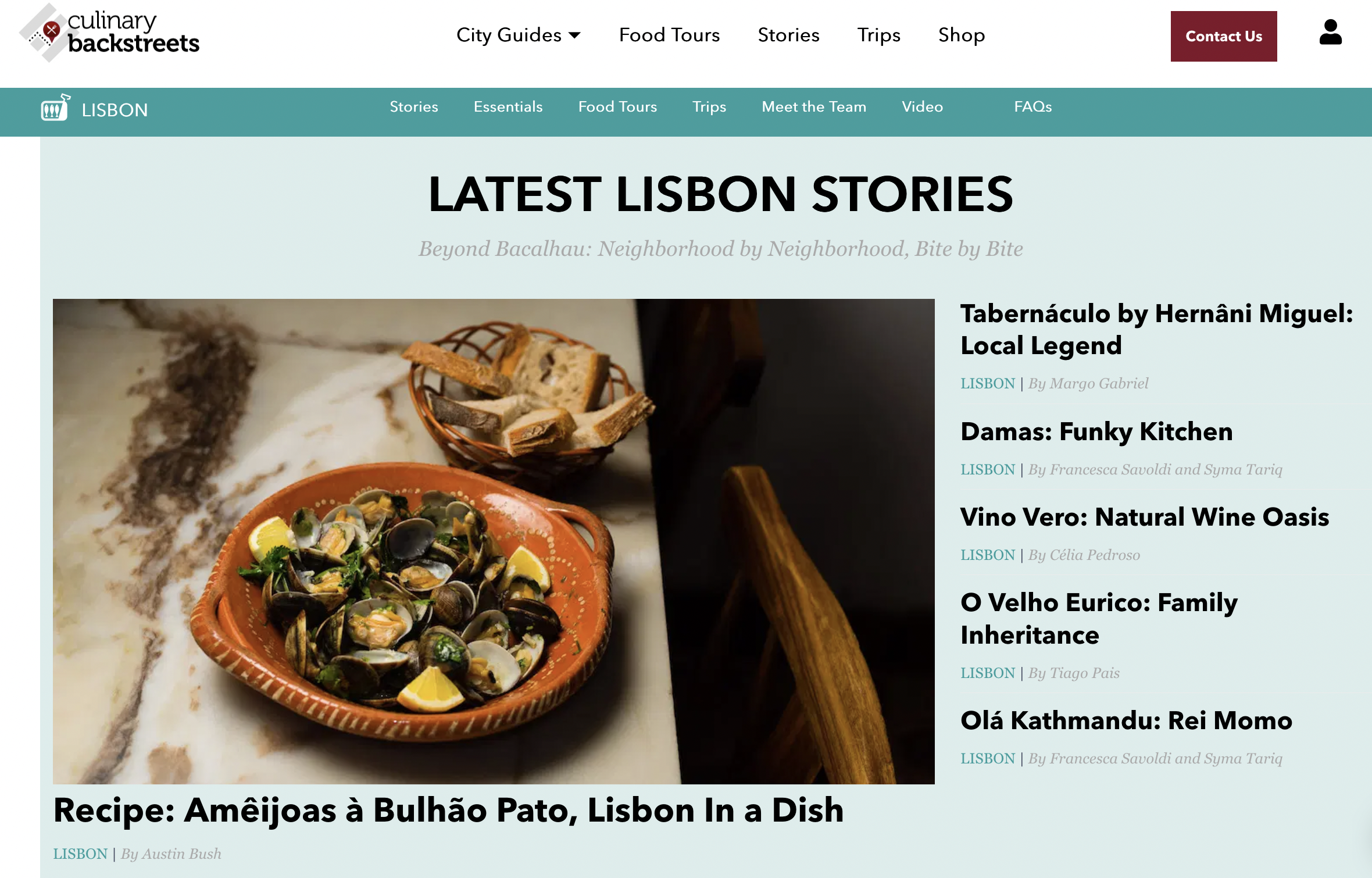  Photos &amp; text: “ Recipe: Amêijoas à Bulhão Pato, Lisbon In a Dish ,” Culinary Backstreets 