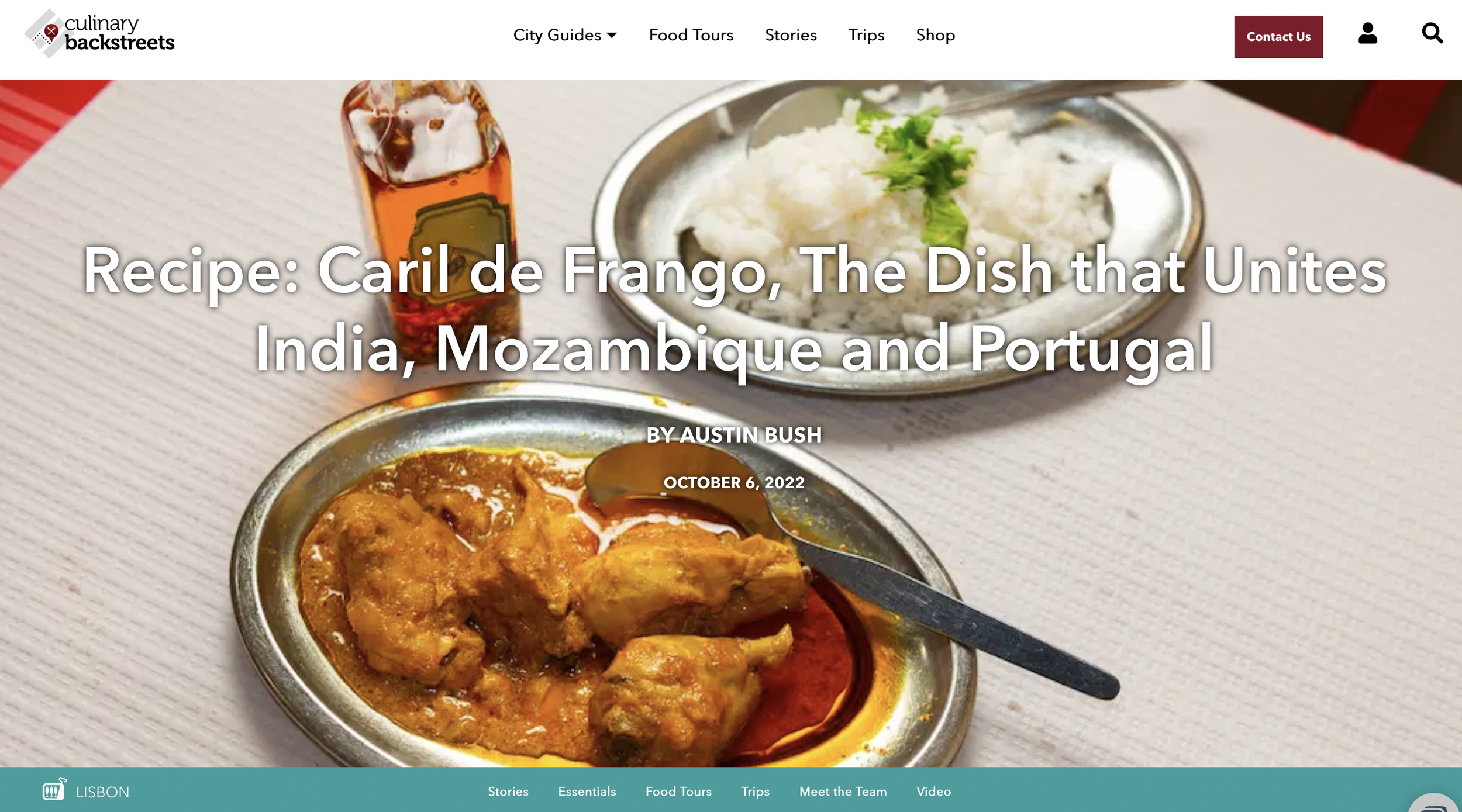  Photos &amp; text: “ Recipe: Caril de Frango, the dish that Unites India, Mozambique and Portugal ,” Culinary Backstreets 