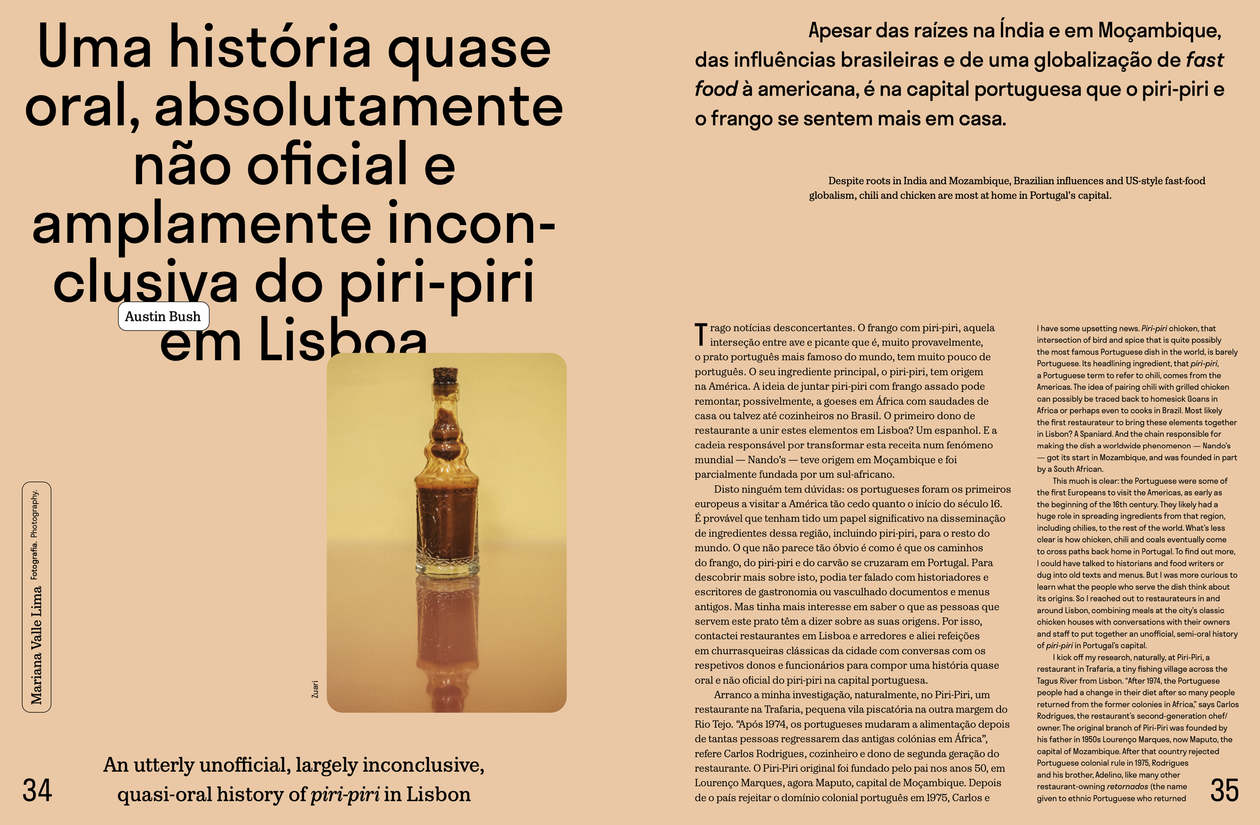  Text: “An utterly unofficial, largely inconclusive, quasi-oral history of piri-piri in Lisbon, FARTA 
