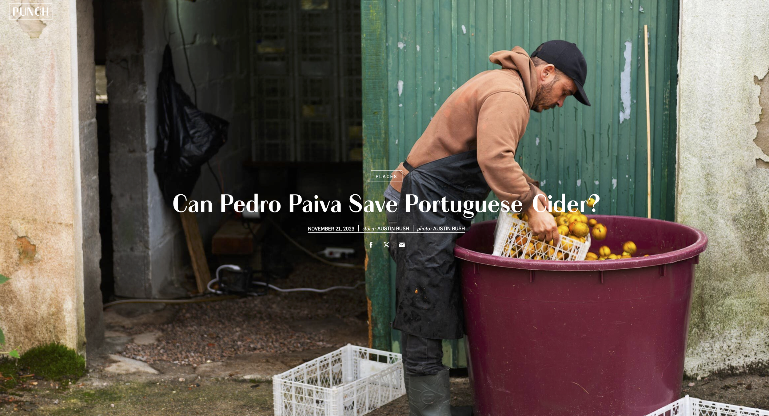  Click here to go to article: “ Can Pedro Paiva Save Portuguese Cider? ” text and photos, PUNCH 