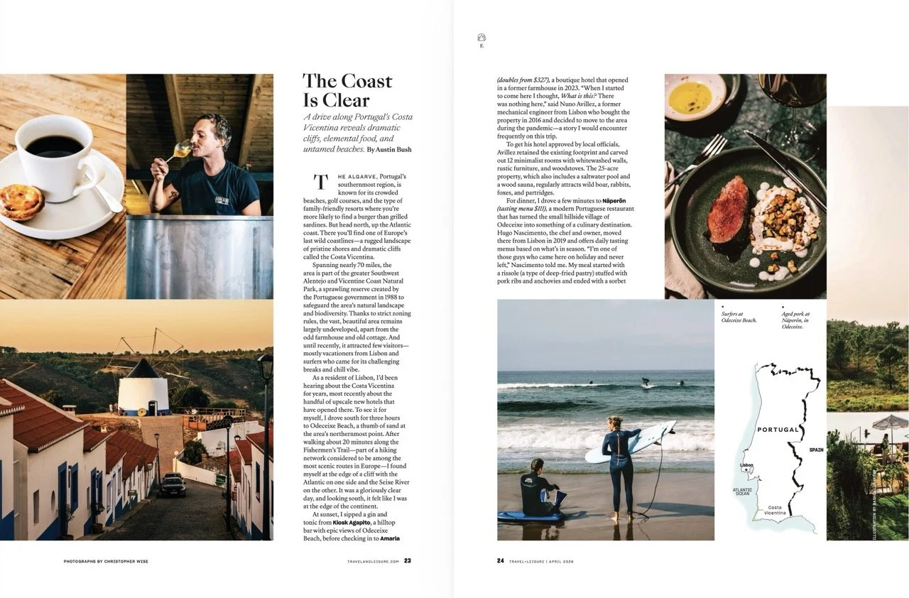  Click here to see this article: “ The Coast is Clear, ” words,  Travel + Leisure 