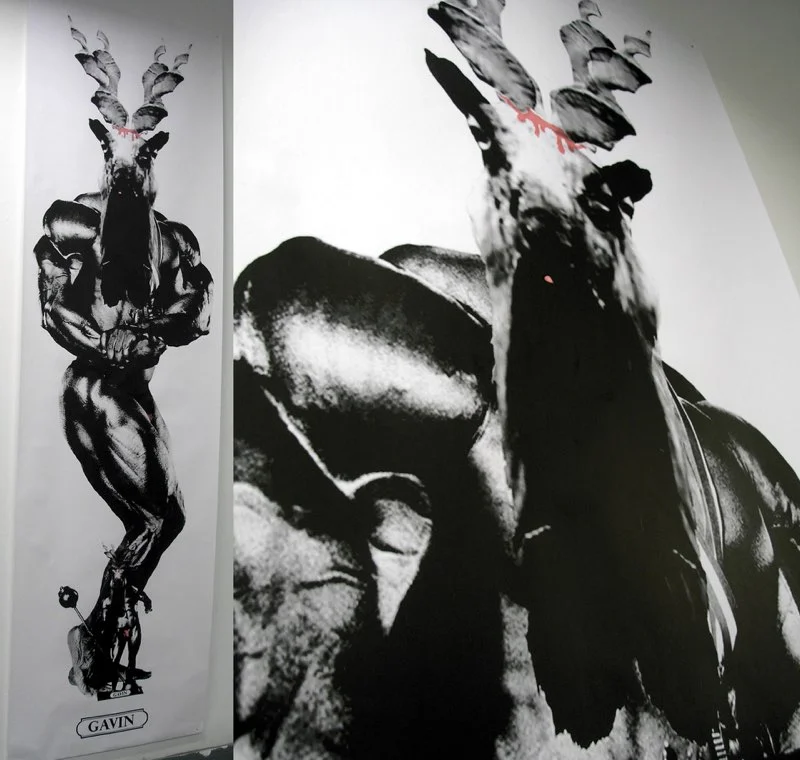 Family (detail - Gavin) Screenprint 700 x 200 cm