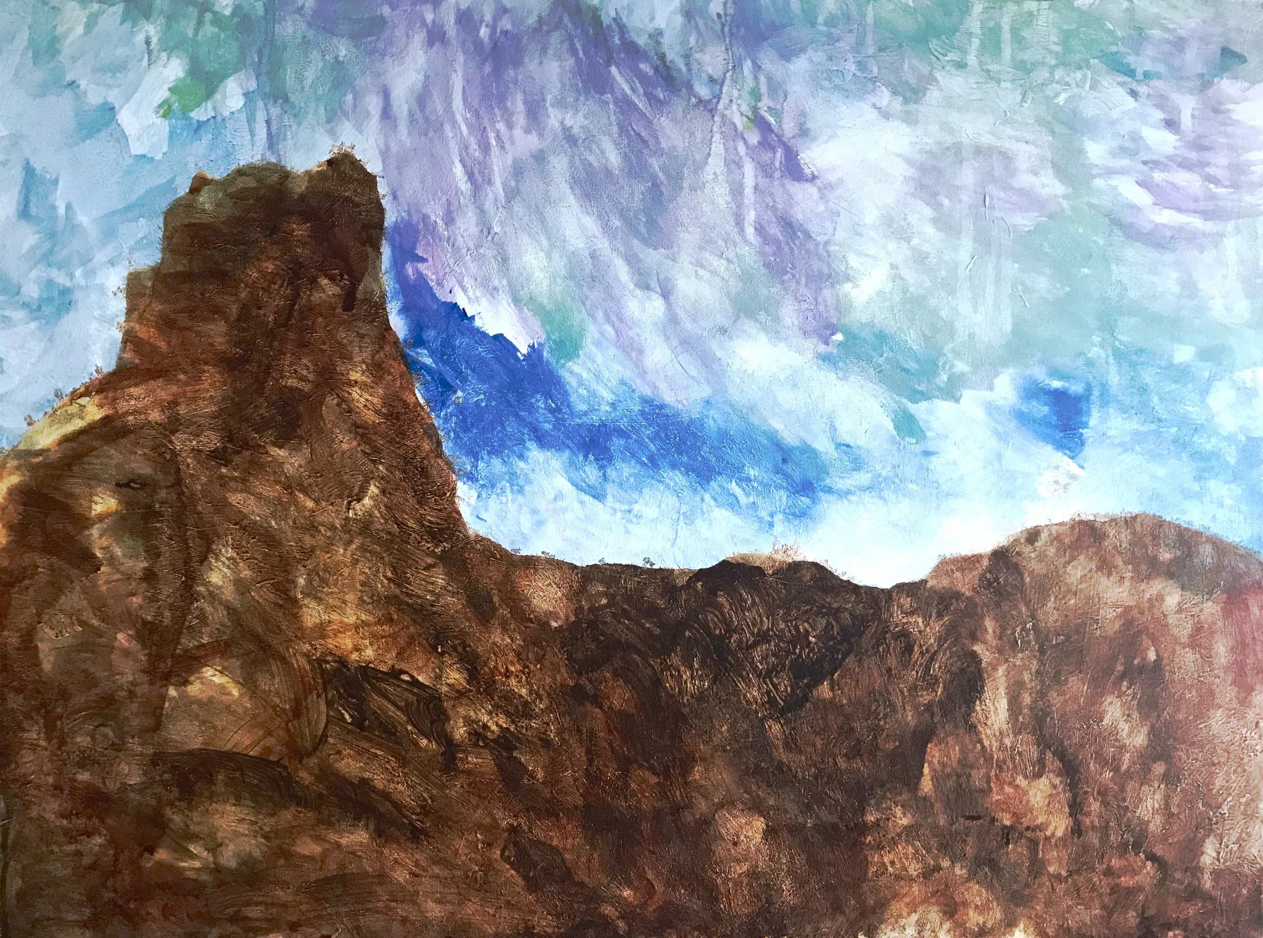 "Arizona Red Rocks" Landscape Series Acrylic Paint on Canvas, 30" x 35"