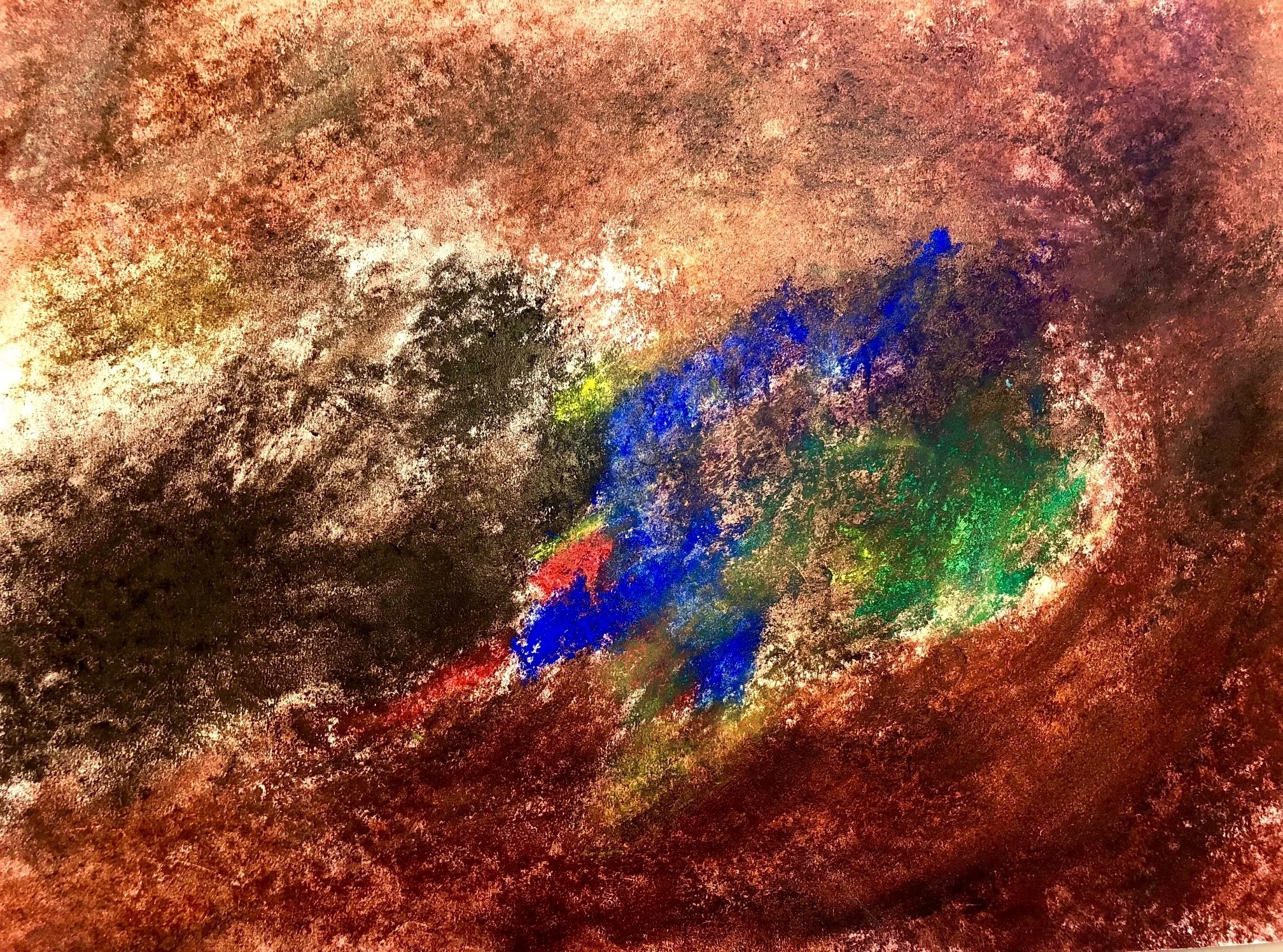 "Big Bear Lake" Big Bear Series Oil Pastels on Canvas Paper x 17" x 24"