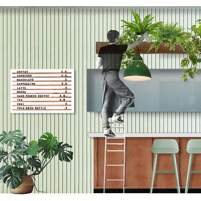 2 of 2 :: Limitless coffee with a side of plants please 🌿 ☕️ Design and render by @interiorlandscapes (Image 2 of 2)