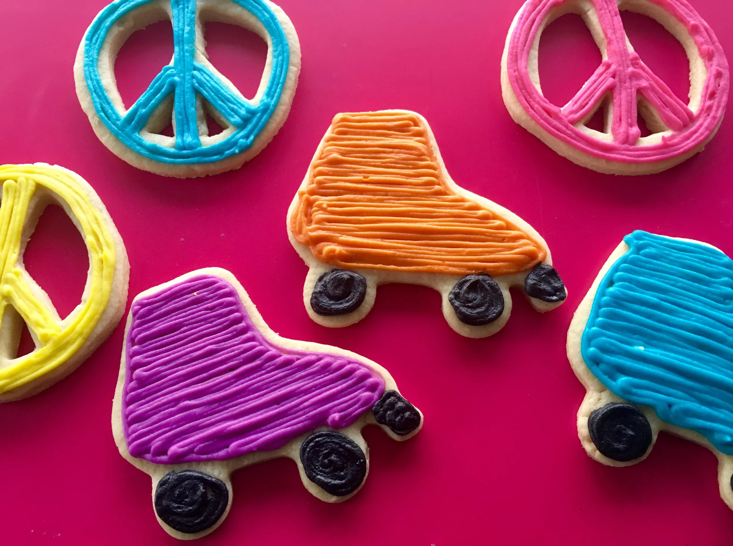 Roller Skate and Peace Sign Cookies 2.jpg