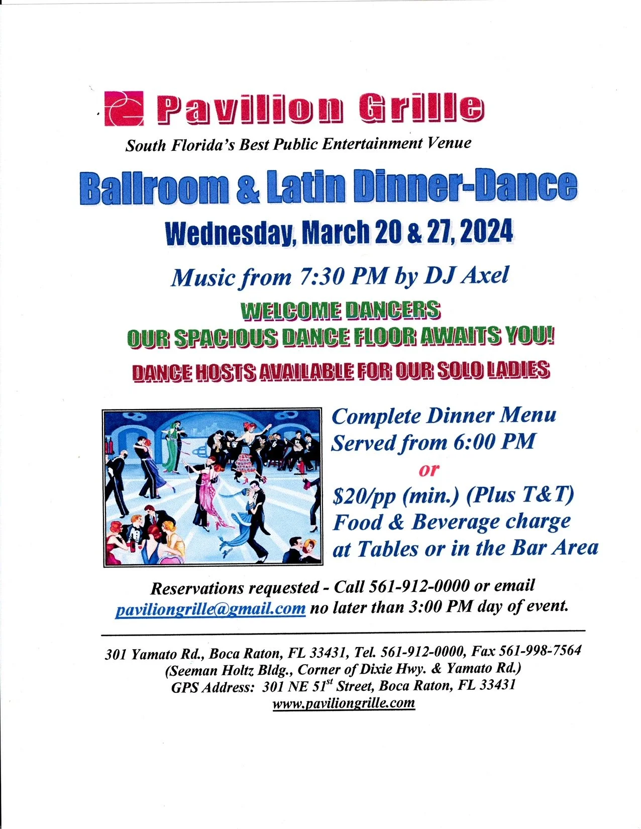 Entertainment — Pavilion Grille
