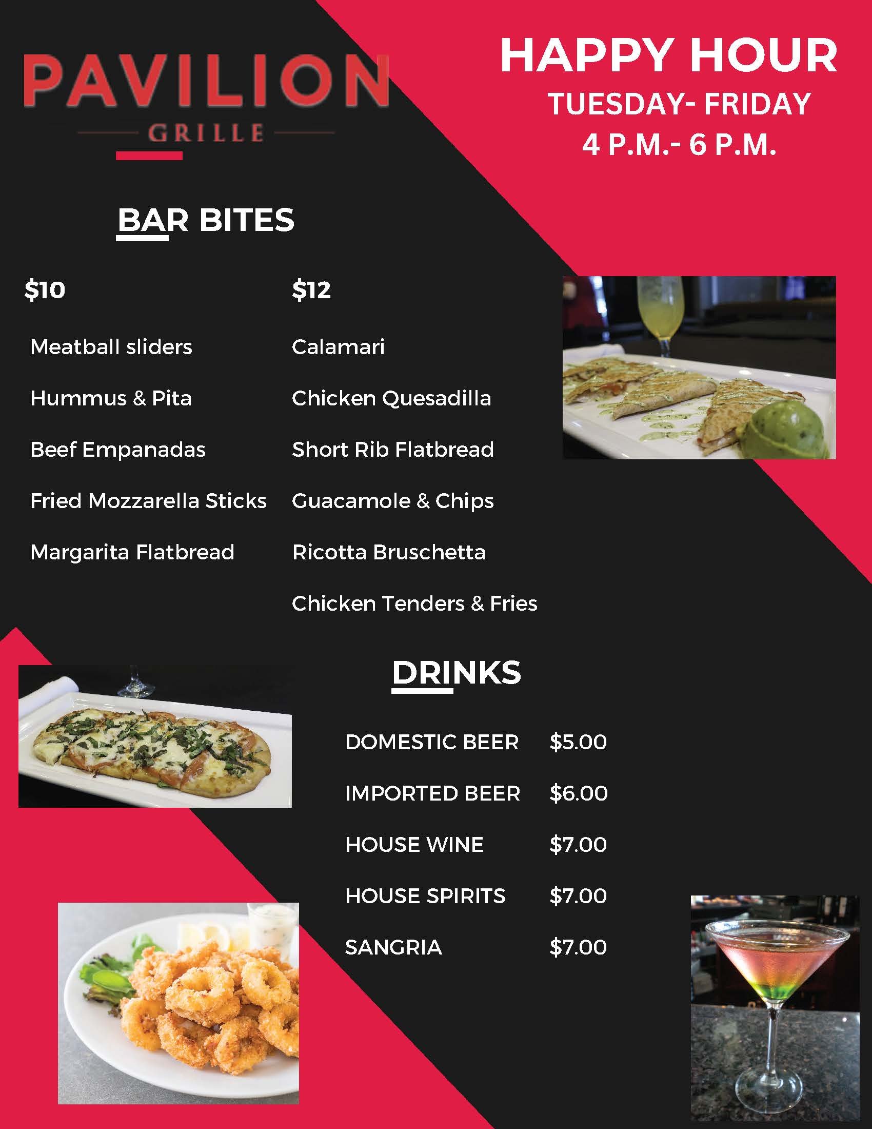 Happy Hour Pavilion Grille Happy Hour Pavilion Grille