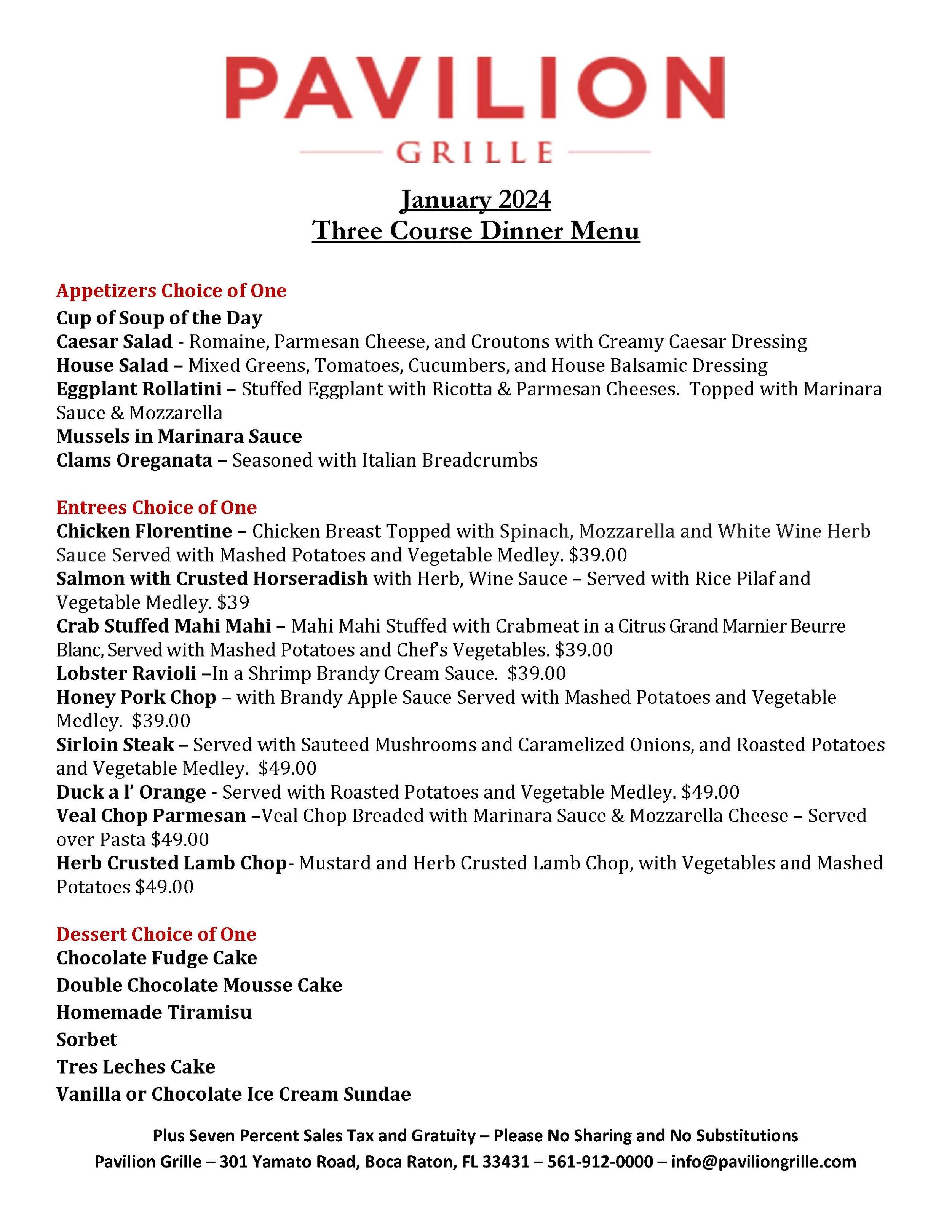 three-course-menu-pavilion-grille