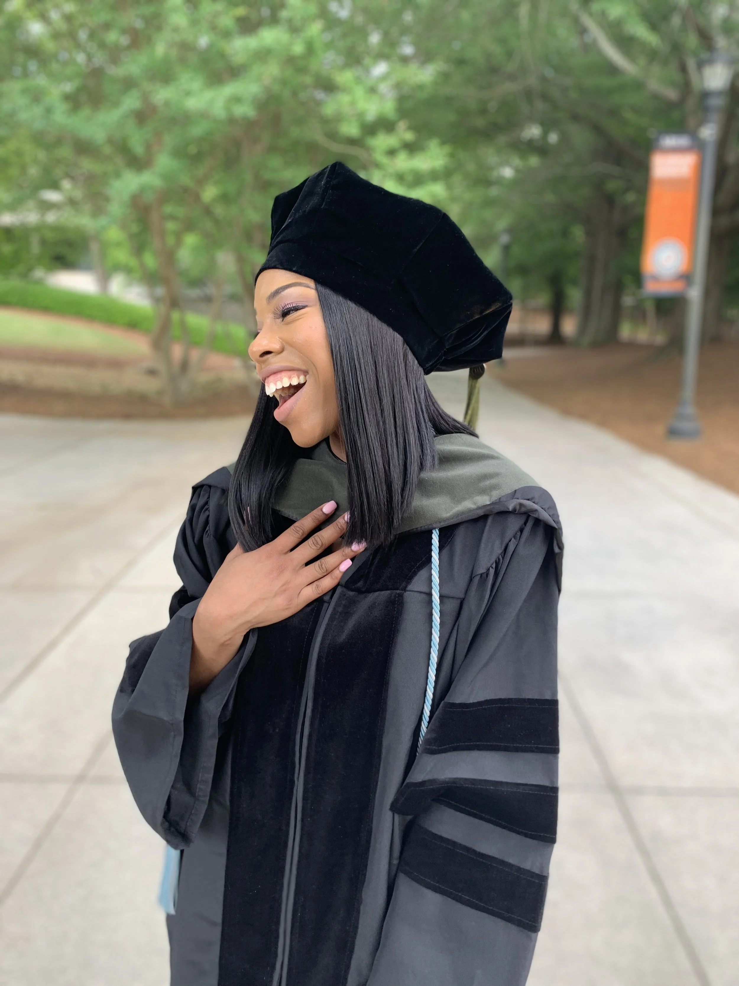 By the way, in a clinical setting, she goes by Dr. Foster, your local Pharmacist. She literally wears so many hats! #BlackGirlMagic