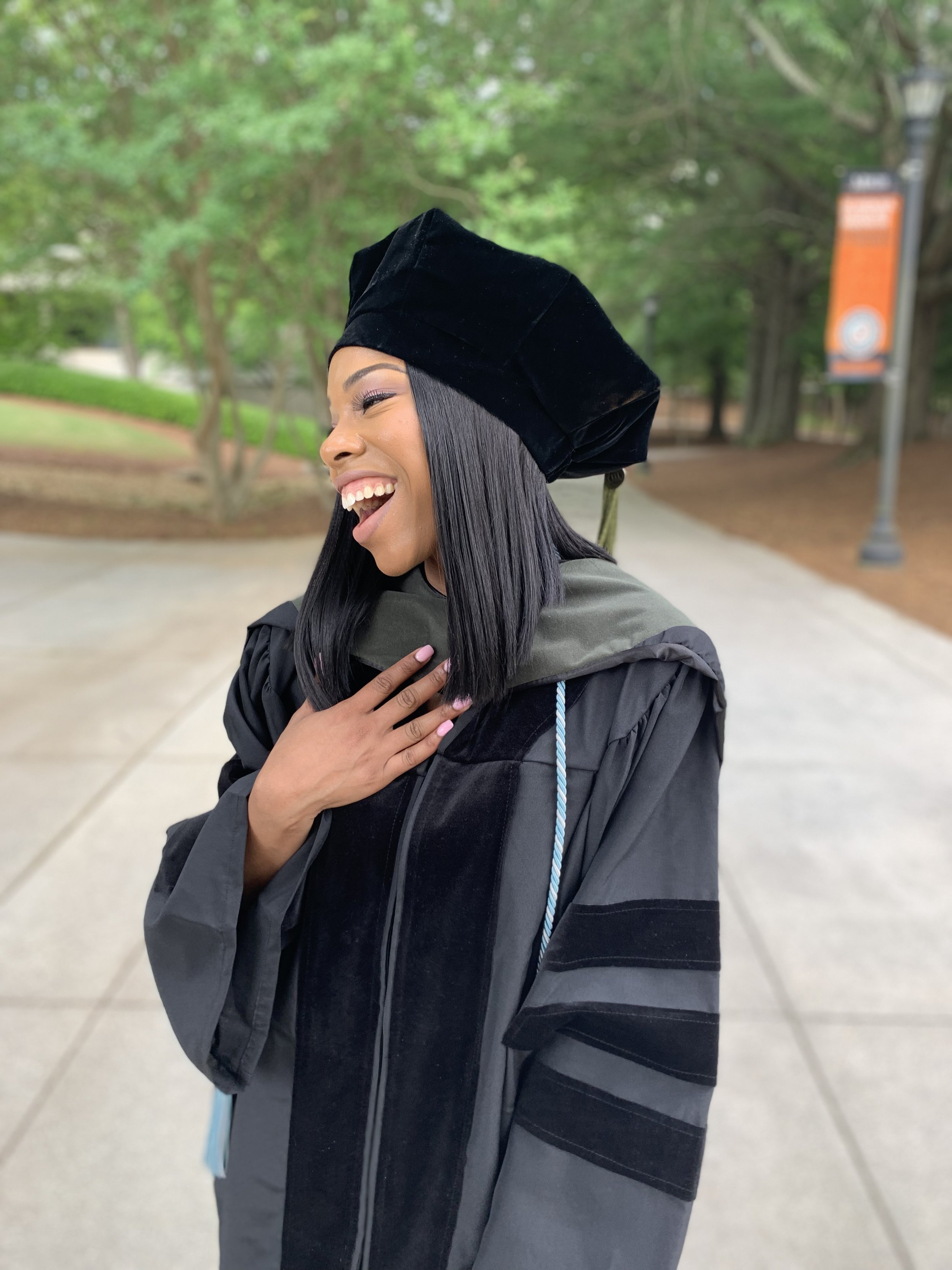 By the way, in a clinical setting, she goes by Dr. Foster, your local Pharmacist. She literally wears so many hats! #BlackGirlMagic