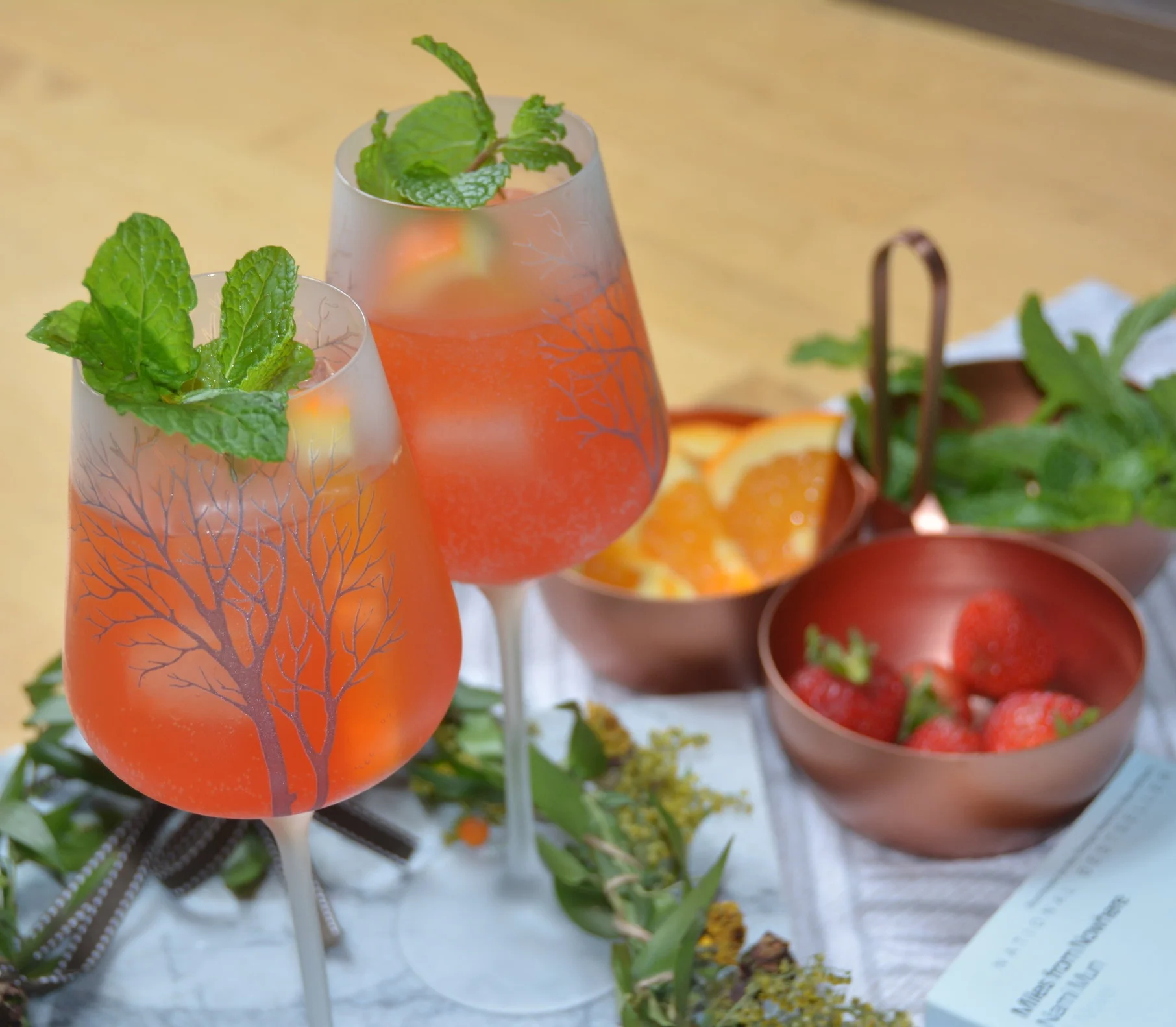 Aperol Spritz w/ a Fall Twist