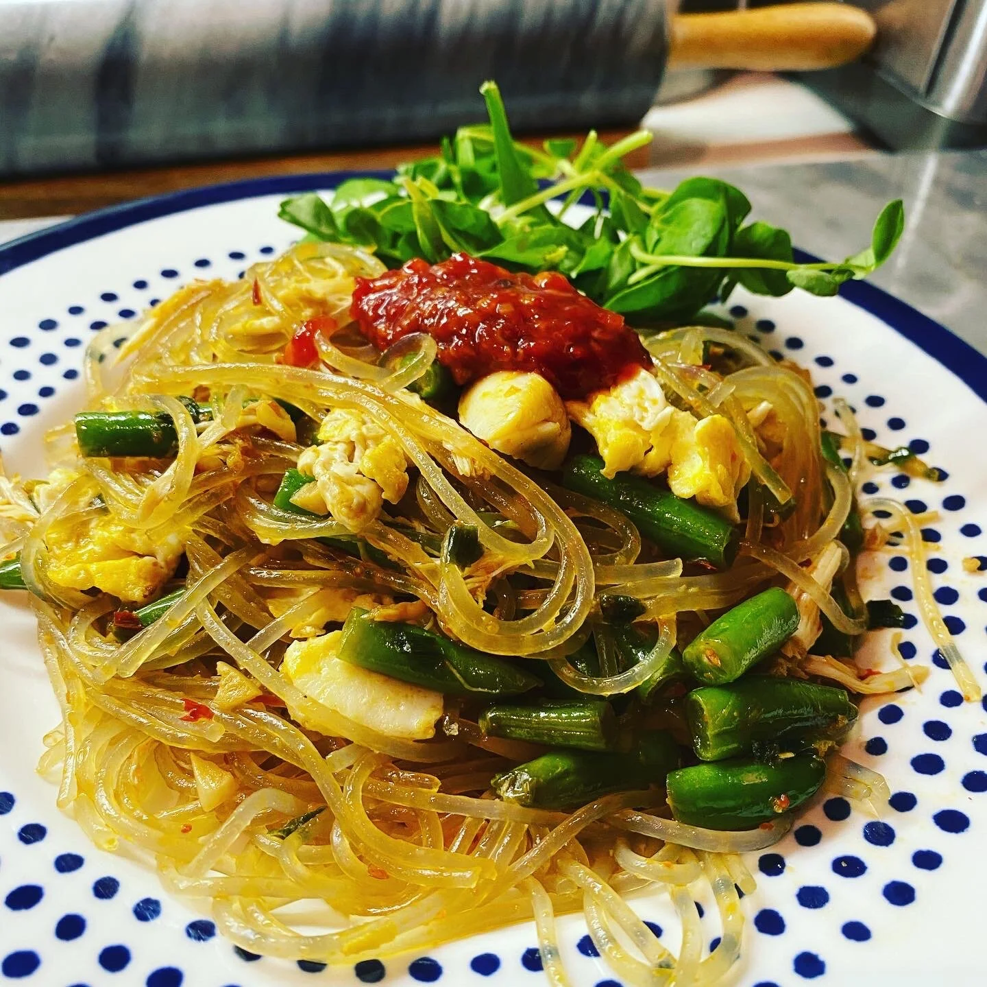 Spicy Garlic &amp; Crab Glass Noodles