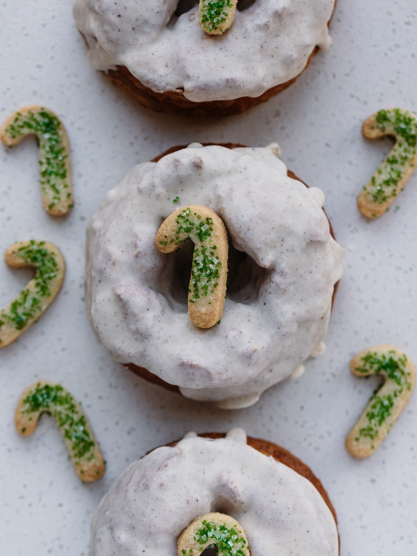 egg nog mochi donuts on for the holidays! #theirthere