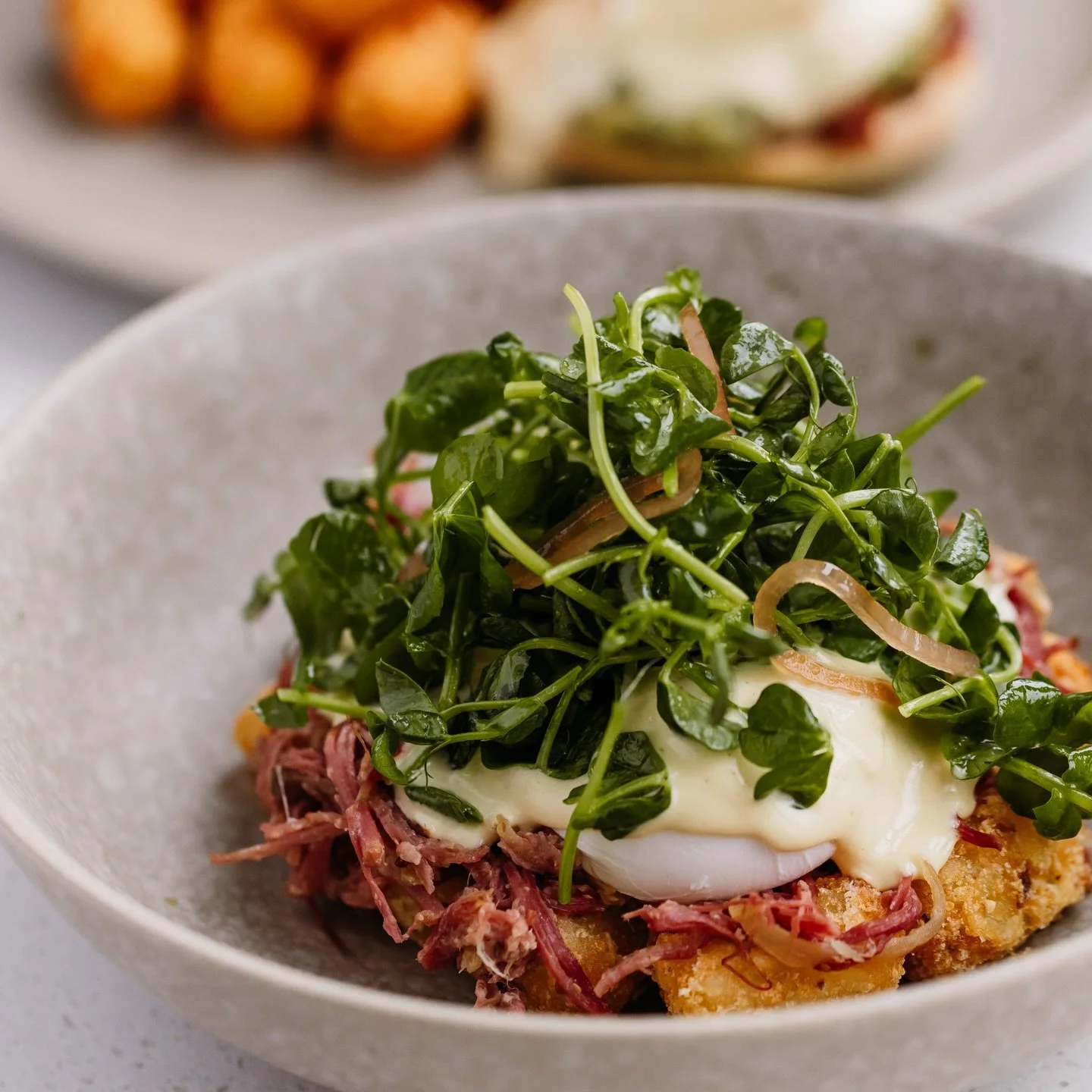 Warm up with our Brisket Hash 🍳🥔 #theirthere