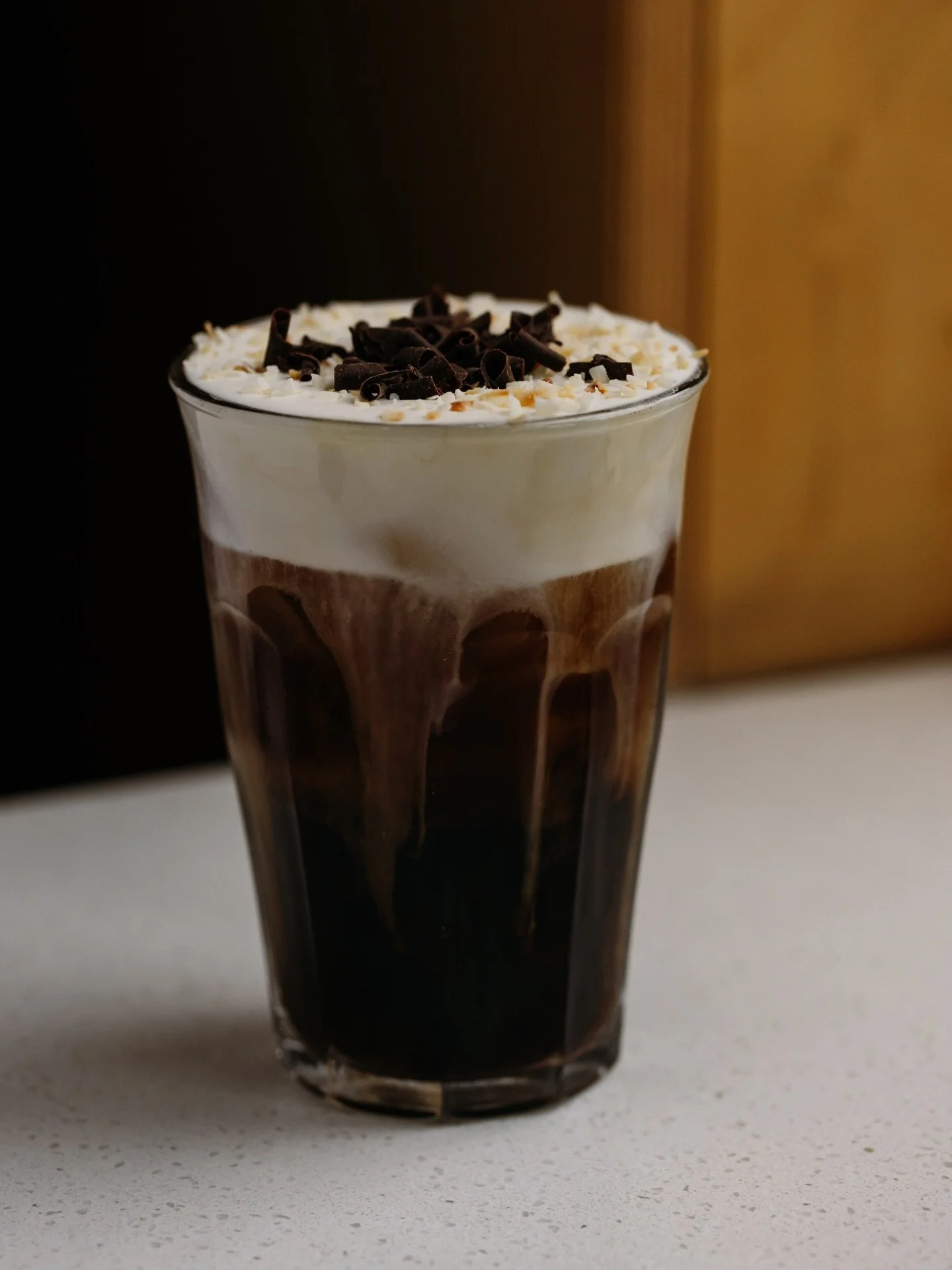 🍫☕️🥥 coconut chocolate coldbrew 🥥☕️🍫 our feature coldbrew for the next few weeks! #theirthere #brunch #coldbrew