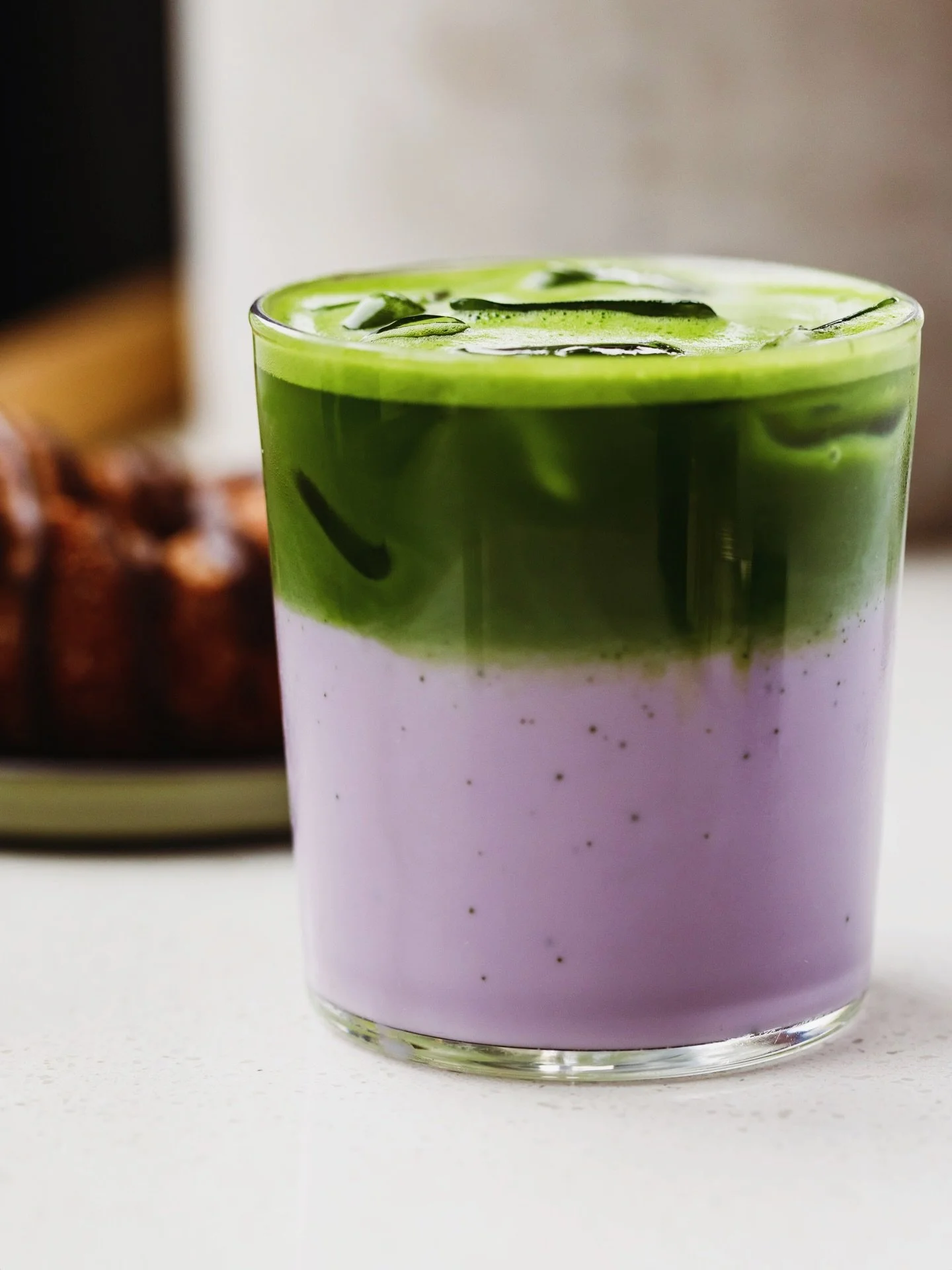 ☔️ purple rain iced matcha ☔️ #theirthere #brunch #icedmatcha