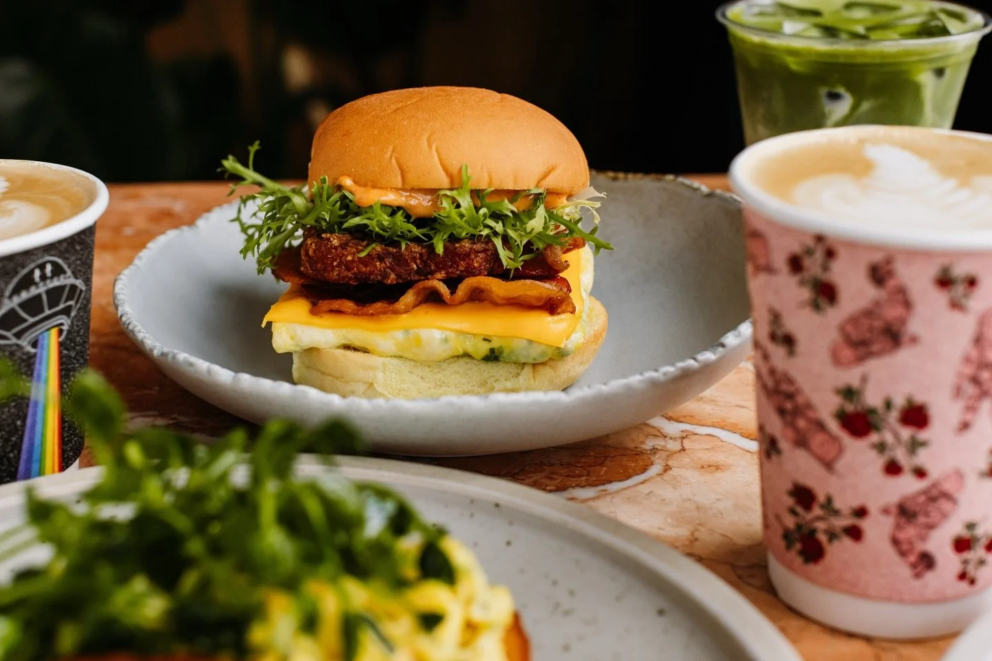 The egg, hashbrown, bacon and cheese sandwich is a new favourite, can&rsquo;t go wrong! #theirthere #brunch