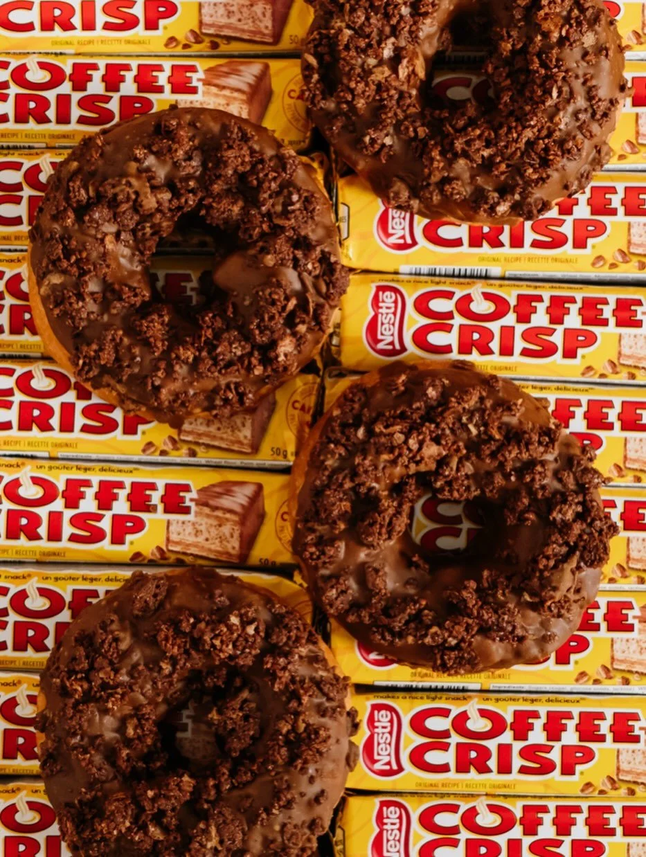 It&rsquo;s back 💛 Coffee Crisp mochi 💛 #theirthere #brunch #mochi