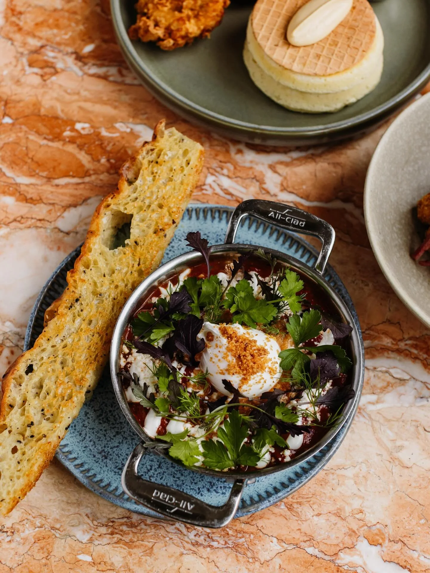 We love the shakshouka served with our baked in-house focaccia! If you know, you know 🤌🏻