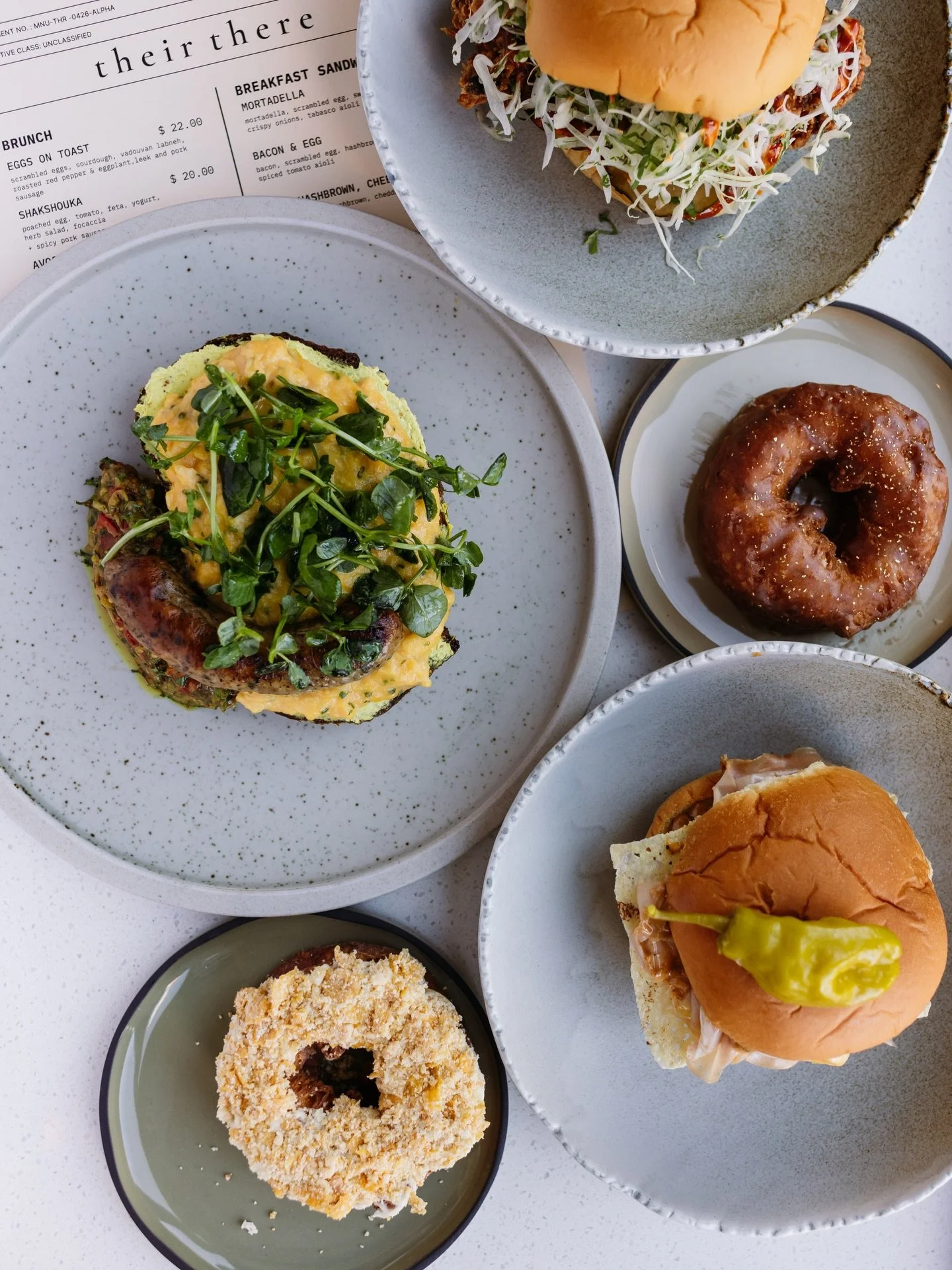 No brunch at their there is complete without at least one of our mochi donuts 🤌🏻 #theirthere #brunch