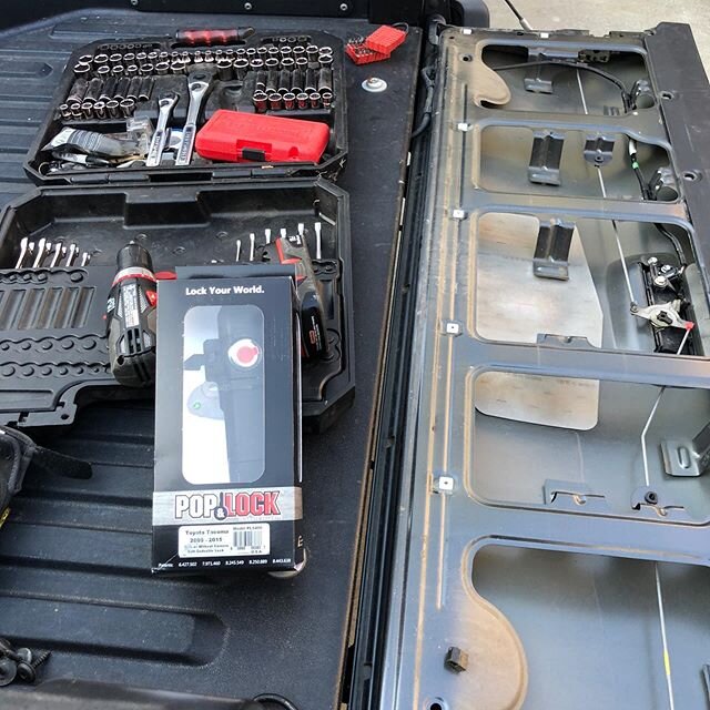 Fun project today changing tailgate lock on a Tacoma.