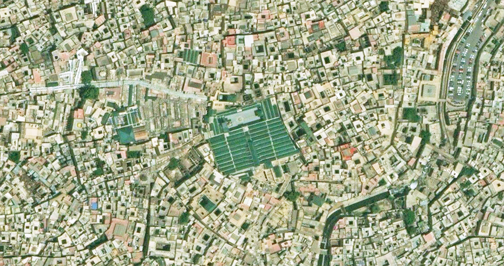 VUE SATELLITE DE KHIZANAT AL-QUARAOUIYINE | crédits photo : Bing