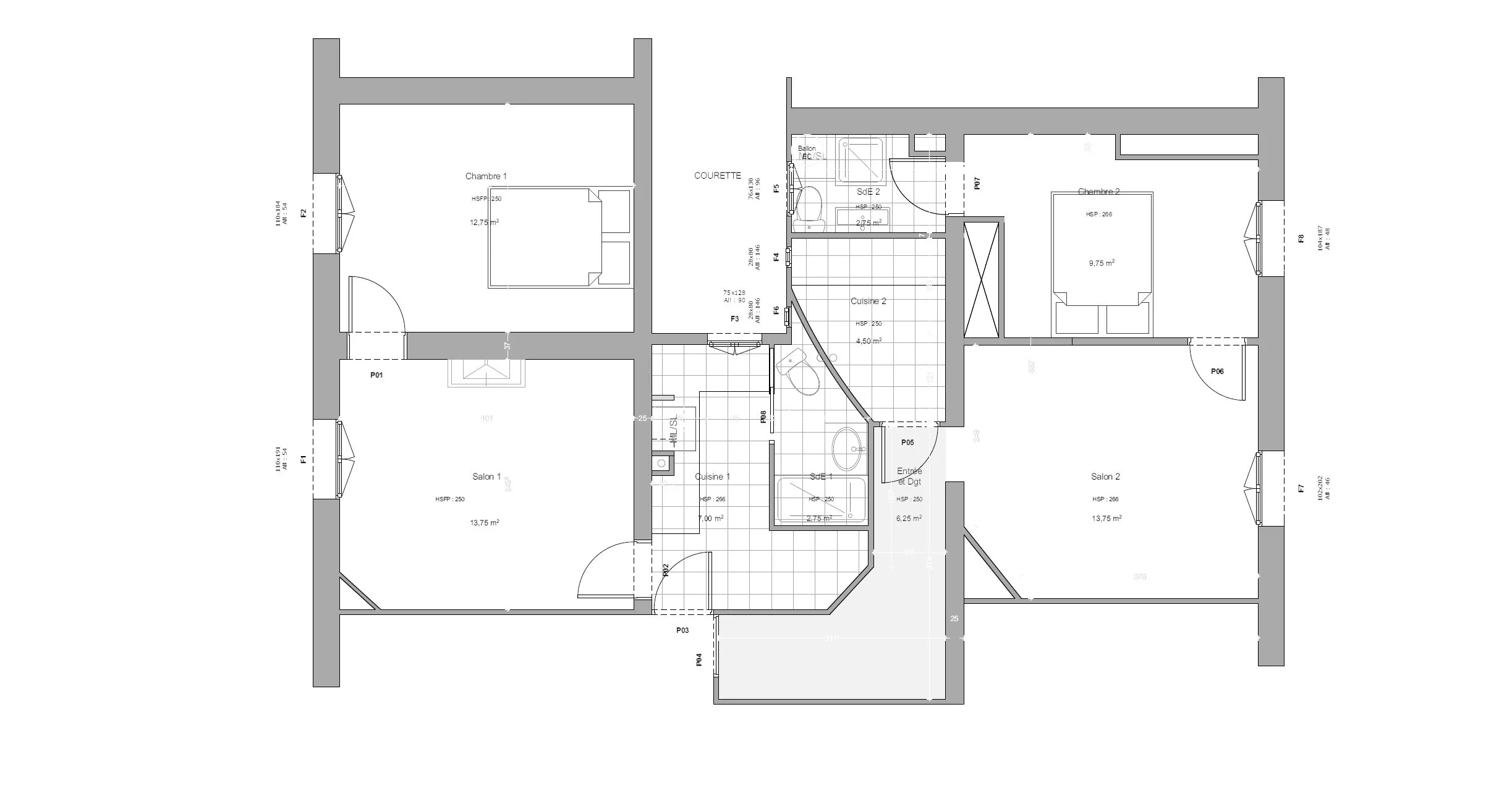 PLAN D’AMENAGEMENT EXISTANT | crédits photo : AER Architecture